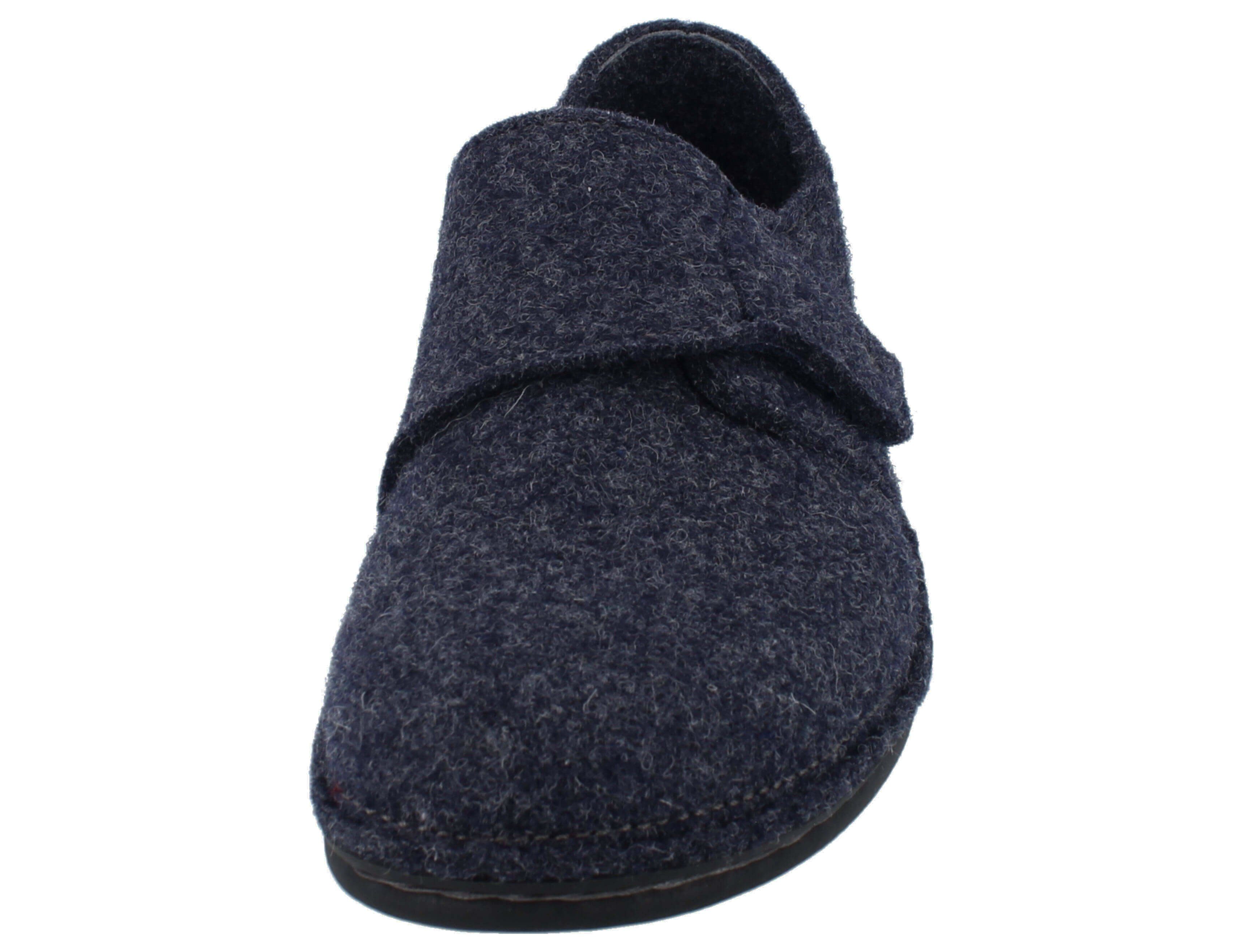 Finn Comfort FINN COMFORT Filzmoos Herren Hausschuhe blau Wollfilz - Größe: 46 Hausschuh Wechselfußbett