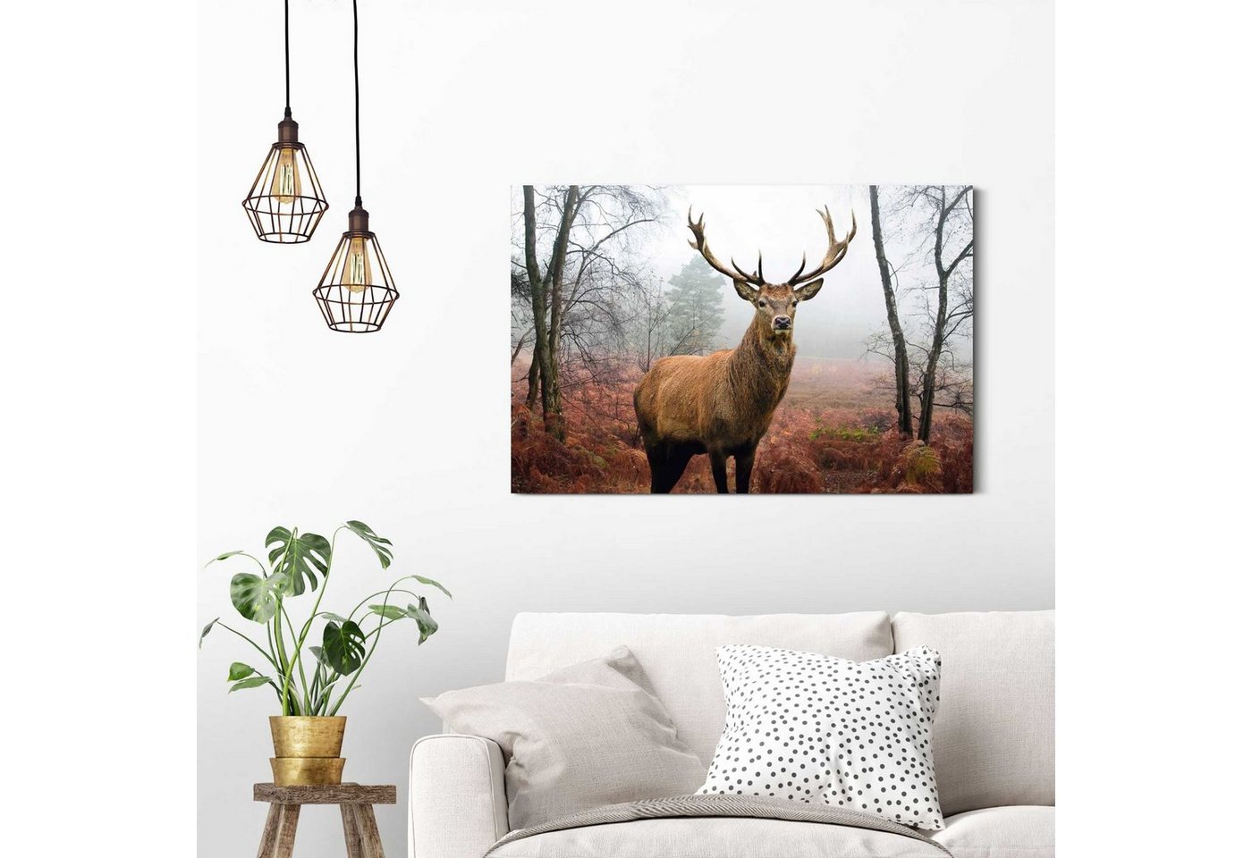 Home affaire Deco-Panel »Hirsch im Wald«, 90/60 cm-HomeTrends