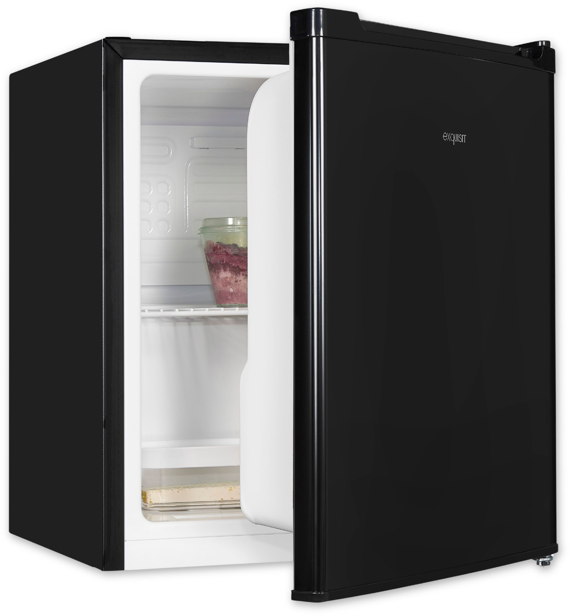 exquisit Kühlschrank KB05-V-040E schwarz, 51 cm hoch, 44 cm breit