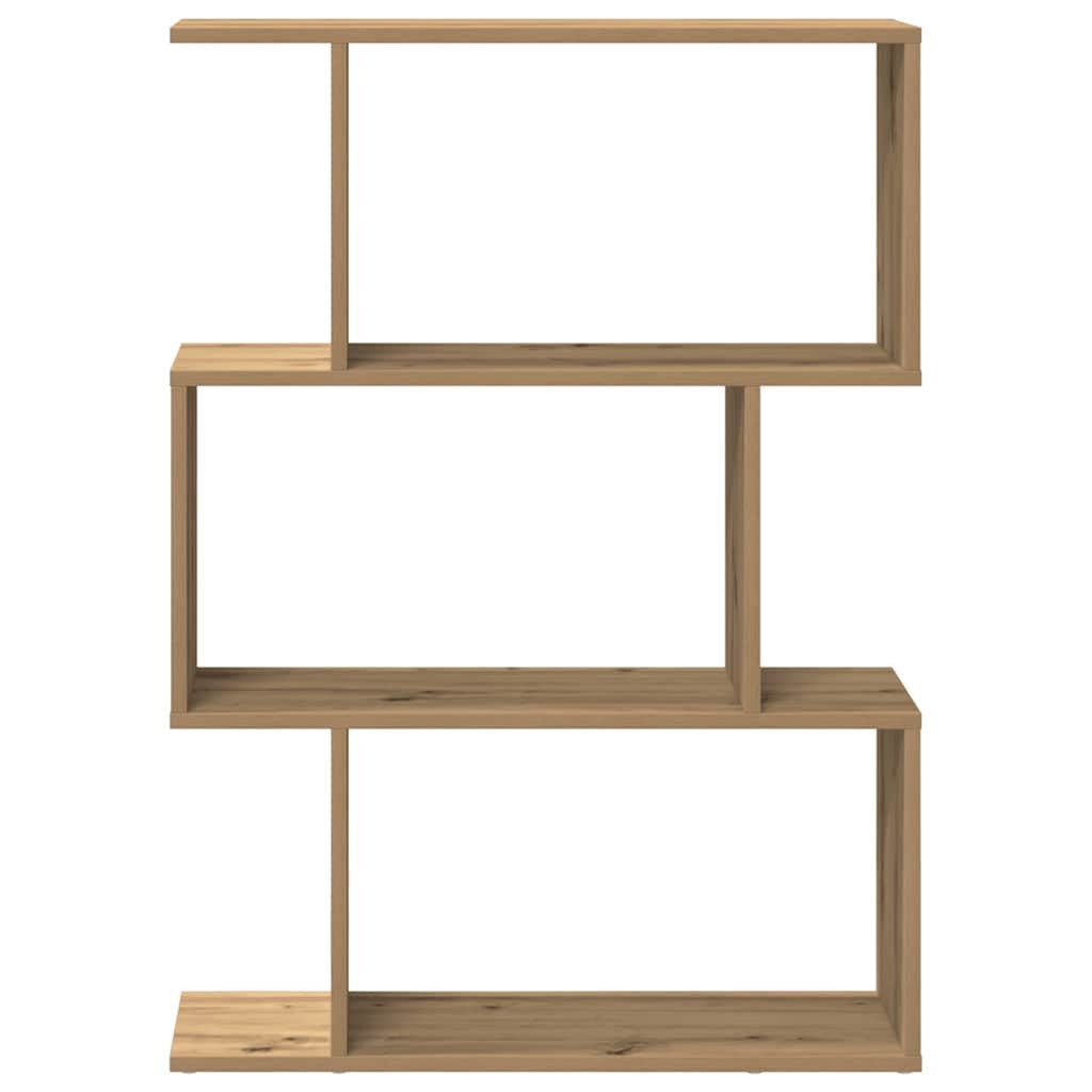 vidaXL Bücherregal Raumteiler-Bücherregal 3 Fächer Artisan-Eiche 70x24x97 cm, 1-tlg. – Bild 5 von 5