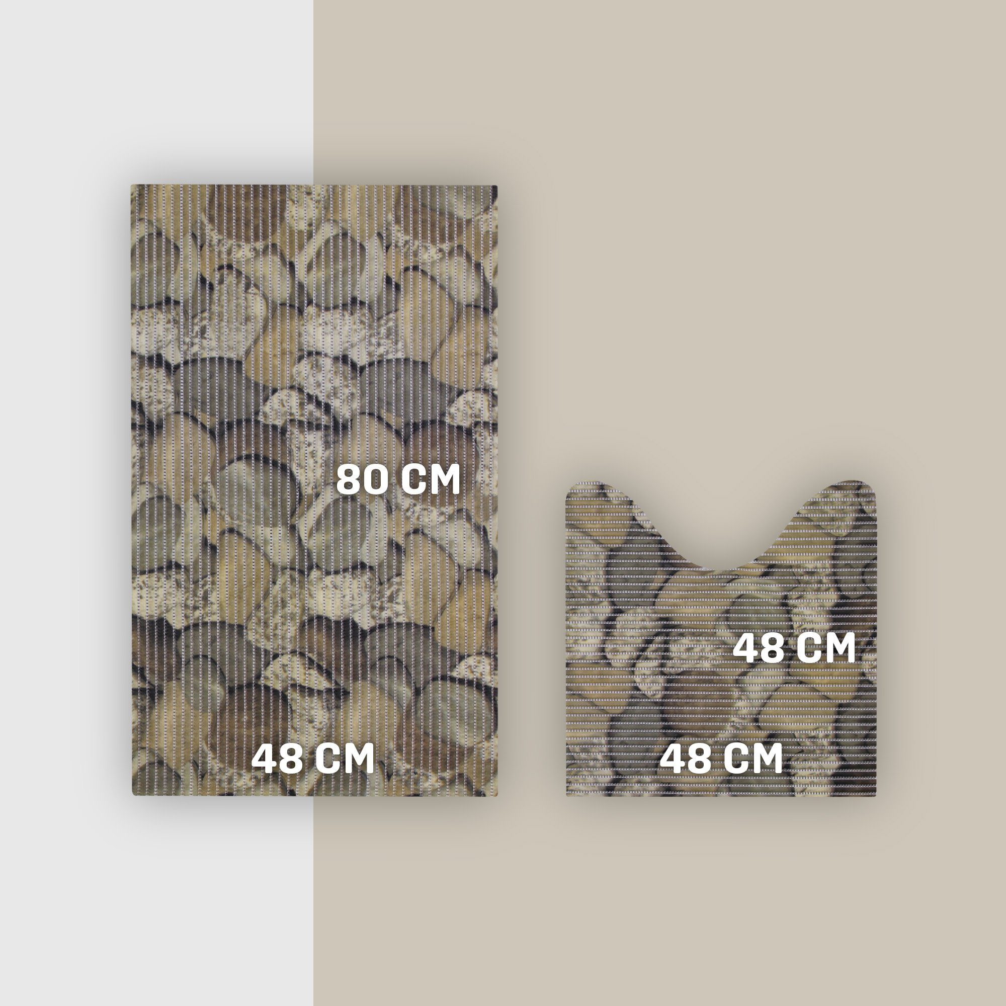 Bestlivings Schaum-Badematte Weichschaummatte für Bad, rutschhemmend, beschichtet, fußbodenheizungsgeeignet, strapazierfähig, Polyester, Badvorleger - Badezimmer Teppich - Badgarnitur