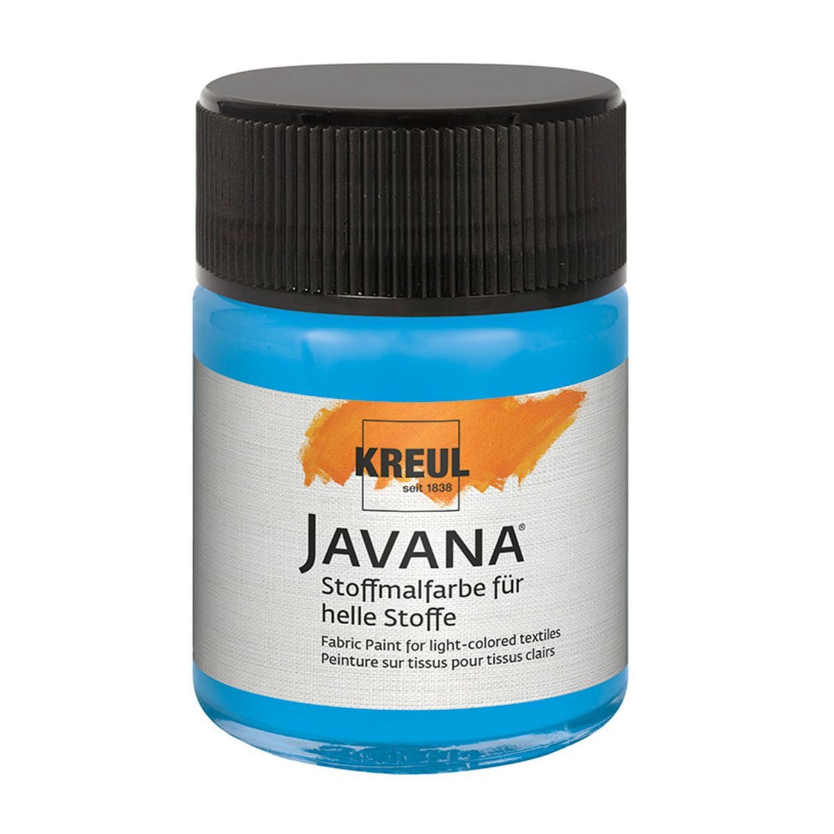 C. KREUL Stoffmalfarbe KREUL Stoffmalfarbe JAVANA azurblau 50ml Glas