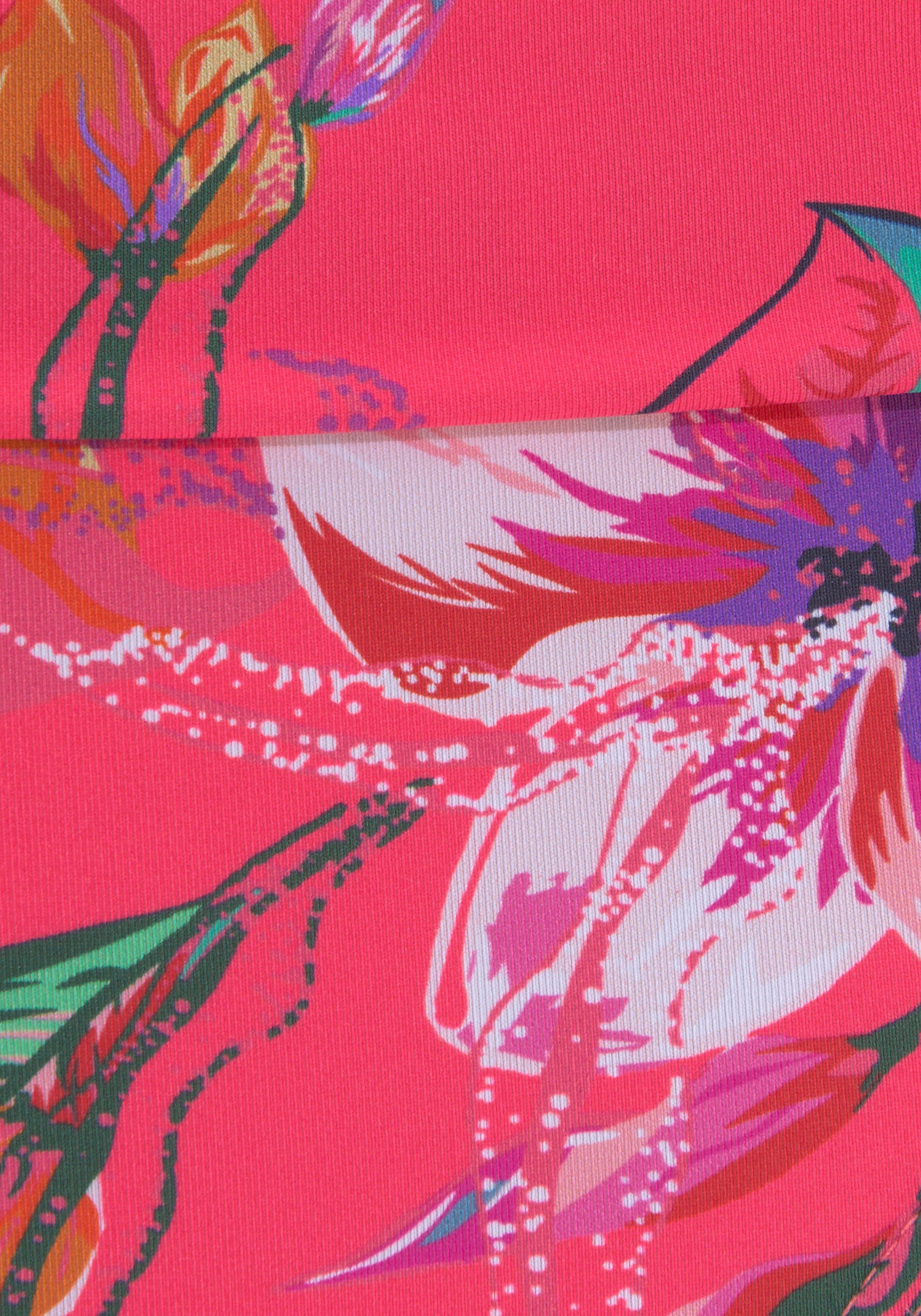 LASCANA Bikini-Hose Malia mit Umschlagbund mit tropischem Print günstig online kaufen