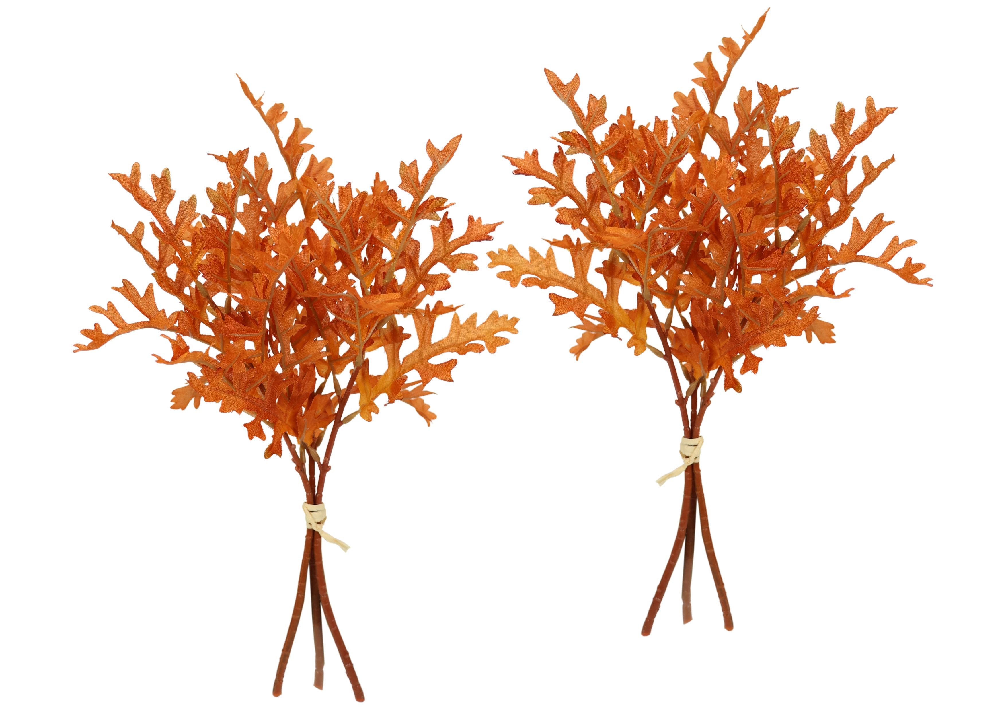 Kunstblume Künstlicher Eichenlaub-Busch, I.GE.A., Höhe 40 cm, Kunstpflanze Sträuße Bouquet Herbstdeko Blumendeko herbstliche Blätter