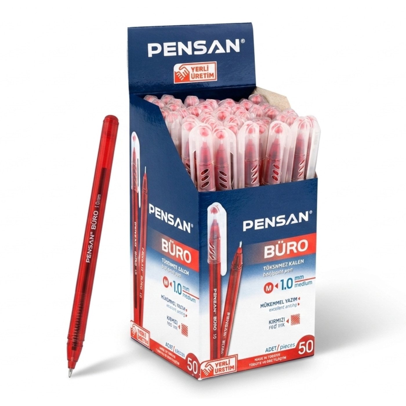 Pensan Kugelschreiber 1.0 mm Strichstärke, Ballpoint, Vorteilspack, 50-tlg