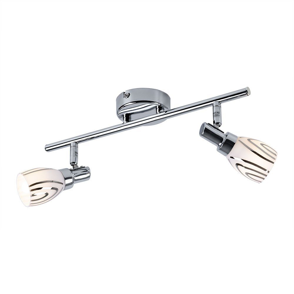 GLOBO LIGHTING LED Deckenleuchte, Leuchtmittel inklusive, Warmweiß, LED Deckenleuchte 2 Flammig Deckenstrahler