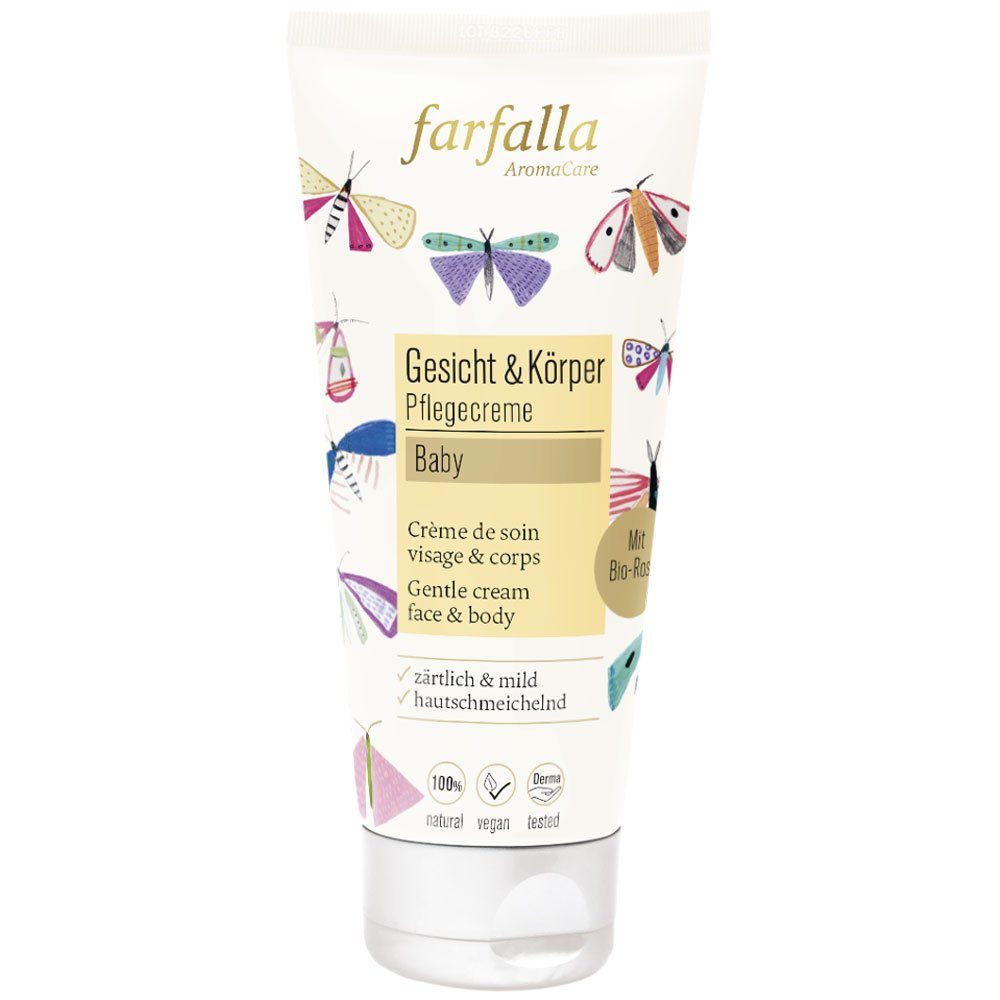 Farfalla Essentials AG Körperpflegemittel Rose Zärtliche Pflegecreme Gesicht Körper, 100 ml