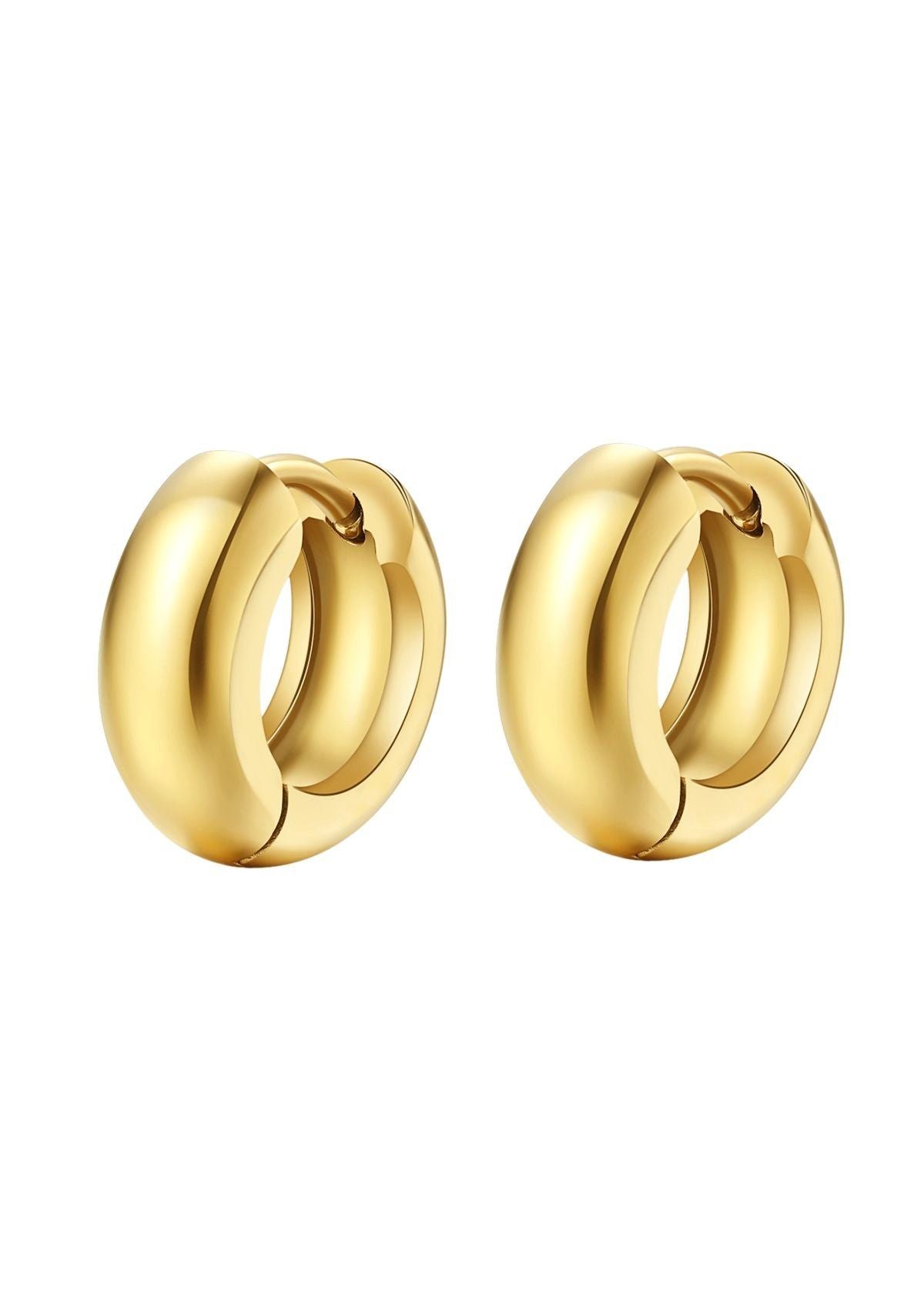 Hey Happiness Paar Creolen »Kleine Chunky Creolen«, Klassische massive runde  Ohrringe aus Edelstahl für Damen online kaufen | OTTO