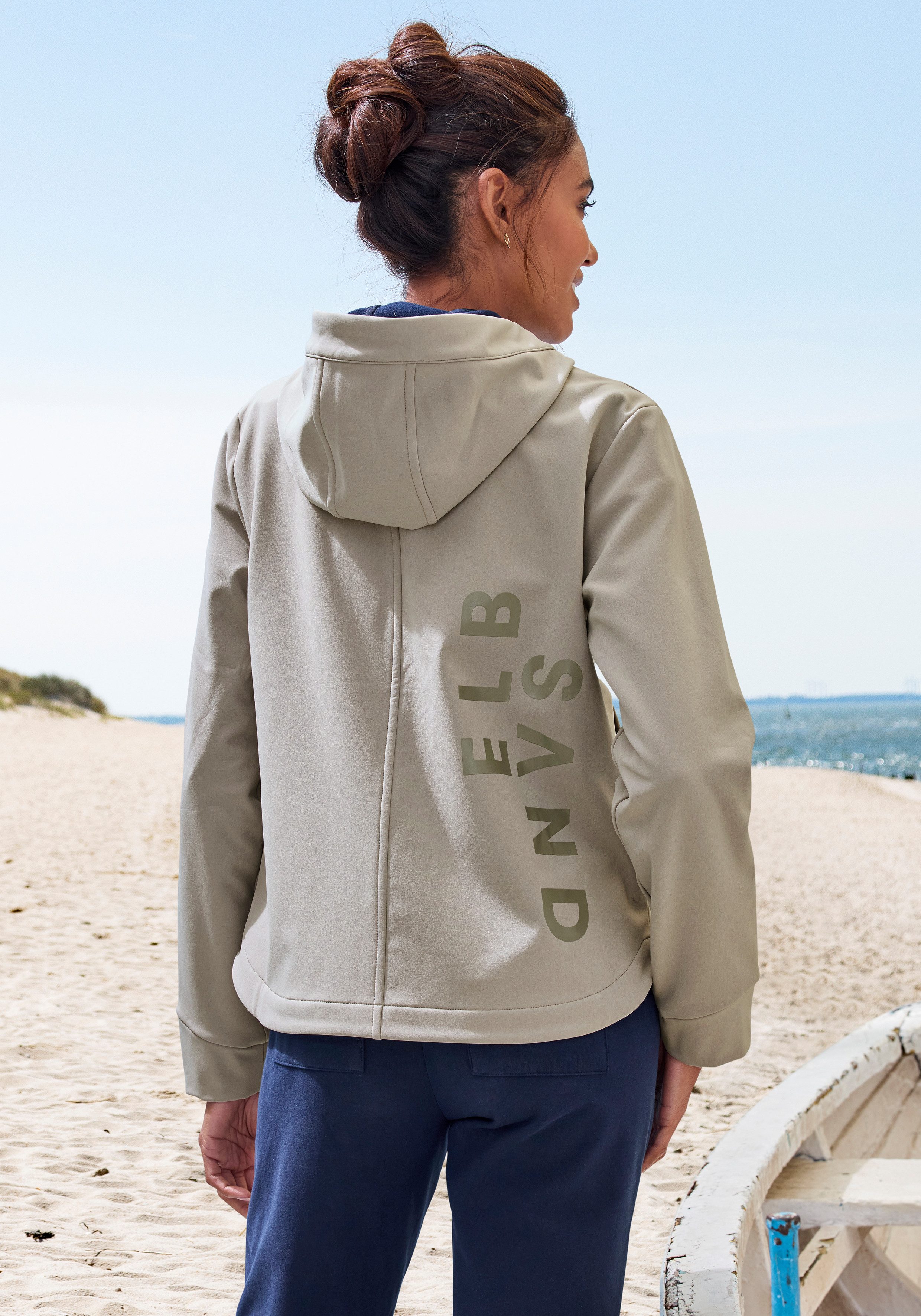 Elbsand Softshelljacke mit verstellbarer Kapuze