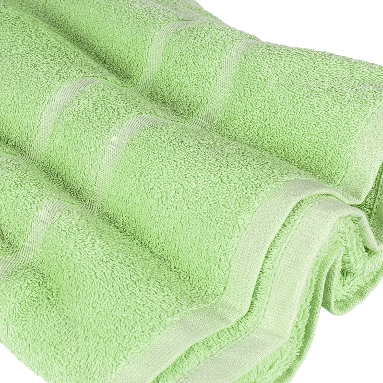 StickandShine Handtuch Set (Spar-SET) Baumwolle, SET Duschtücher 4x 100% Gästehandtuch Handtücher 2x Hellgrün 4x