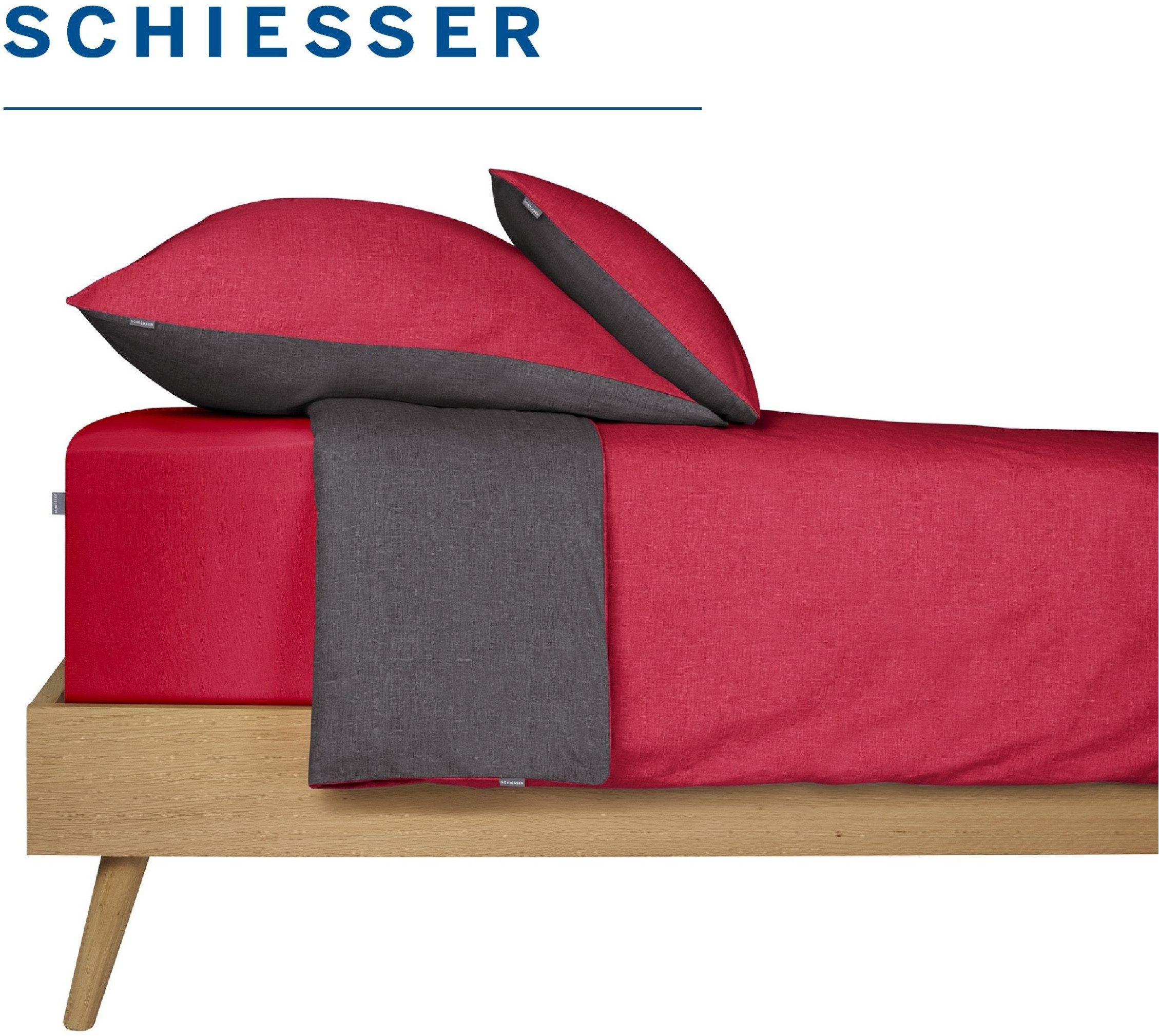 Schiesser Spannbettlaken Jessi aus 100% Baumwolle, Jersey, Gummizug: rundum, (1 Stück), für Matratzen bis zu 22 cm Höhe, OEKO-TEX® MADE IN GREEN – Bild 4 von 5