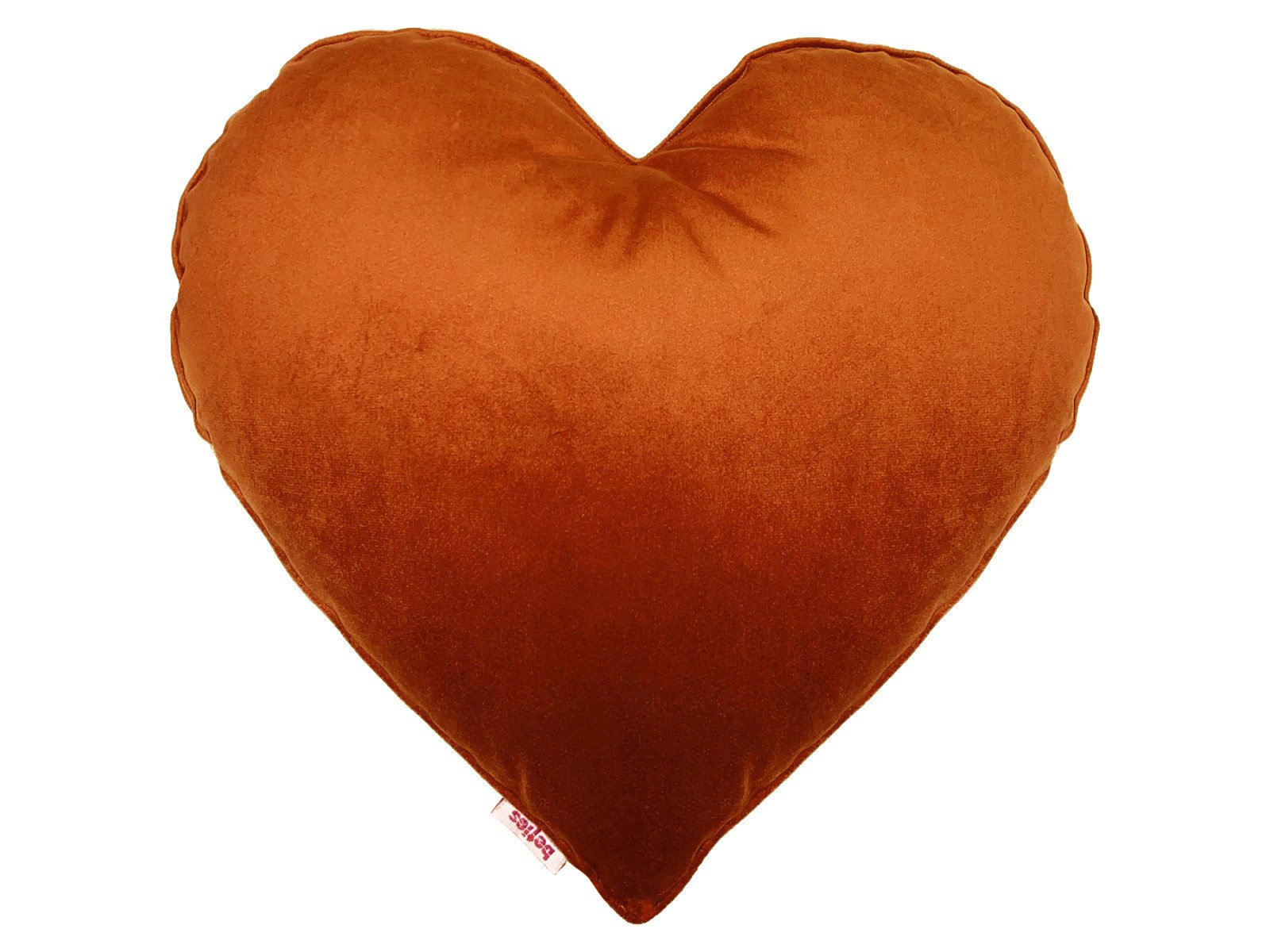 beties Dekokissen Samt&Sonders, Herz Kissen gefüllt rost-orange