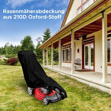 Amissz Rasenmäher-Schutzhülle 210D Oxford-Tuch Wasserdichte Abdeckung mit Zugband(1-St)