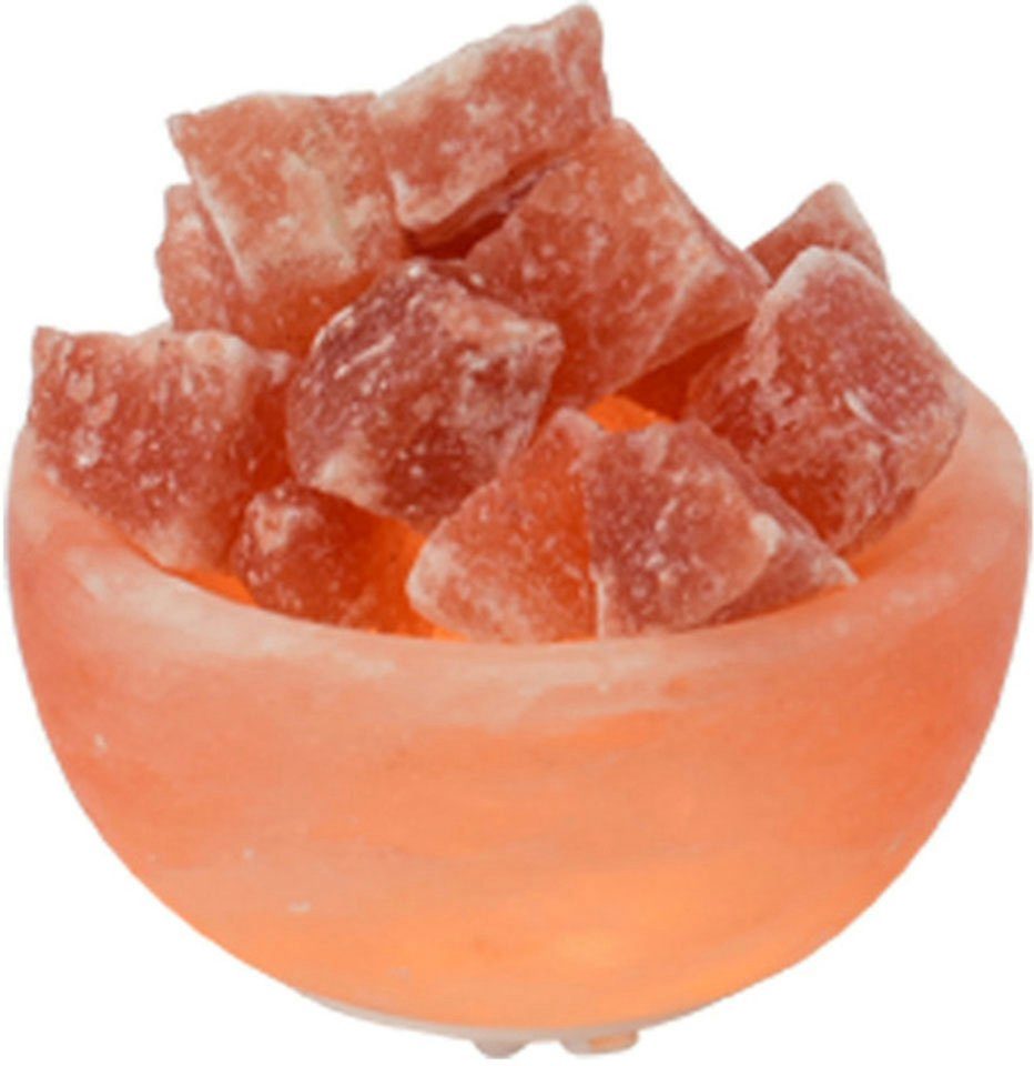 HIMALAYA SALT DREAMS Salzkristall-Tischlampe Petite, LED wechselbar, Warmweiß, Handgefertigt aus Salzkristall - jeder Stein ein Unikat, H: ca.4 cm