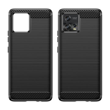 cofi1453 Bumper Carbon Case Hülle für Nokia G400 flexible Silikon Hülle schwarz