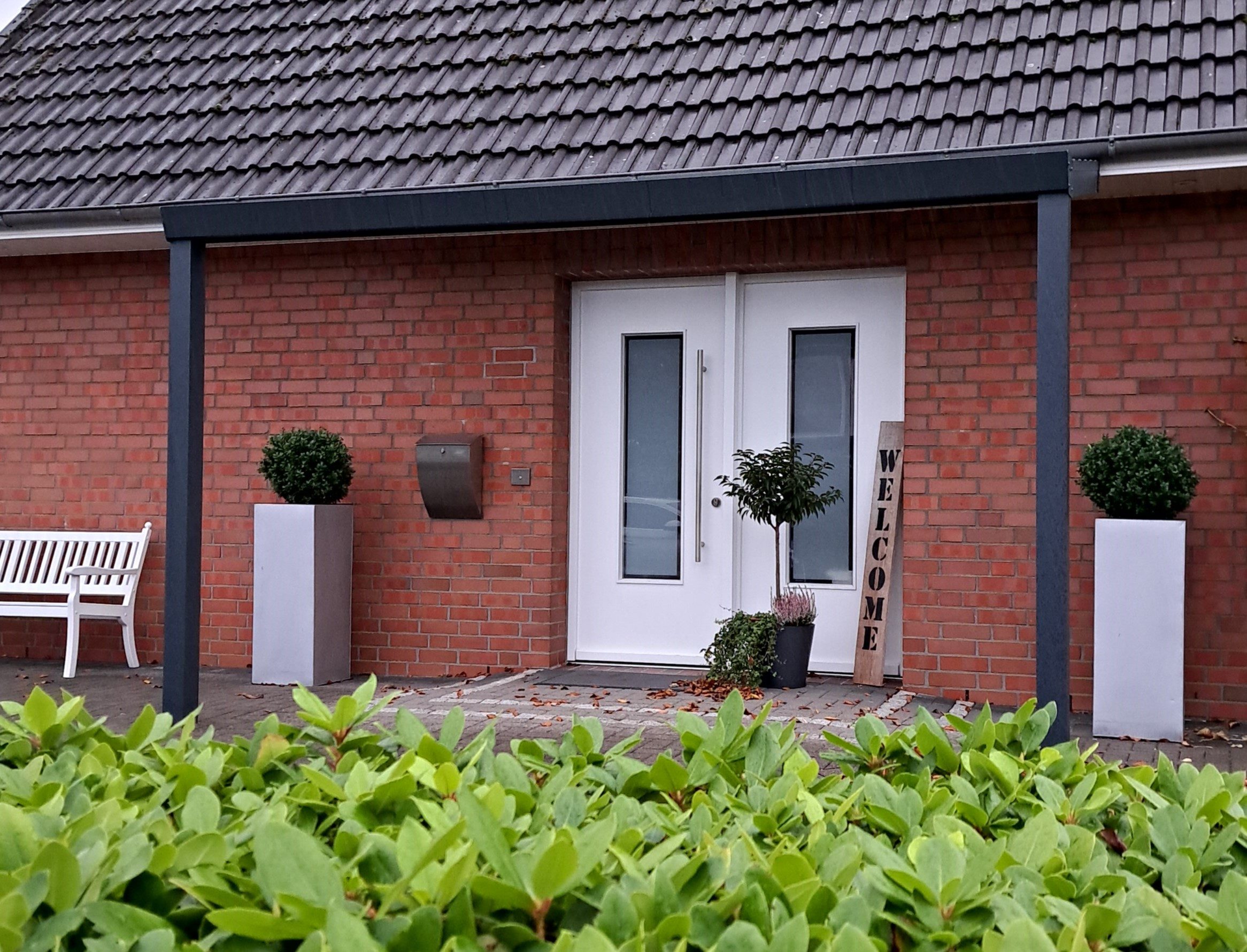 Terrasse2000 Vordach Haustürvordach 3000 150x100cm Anthrazit