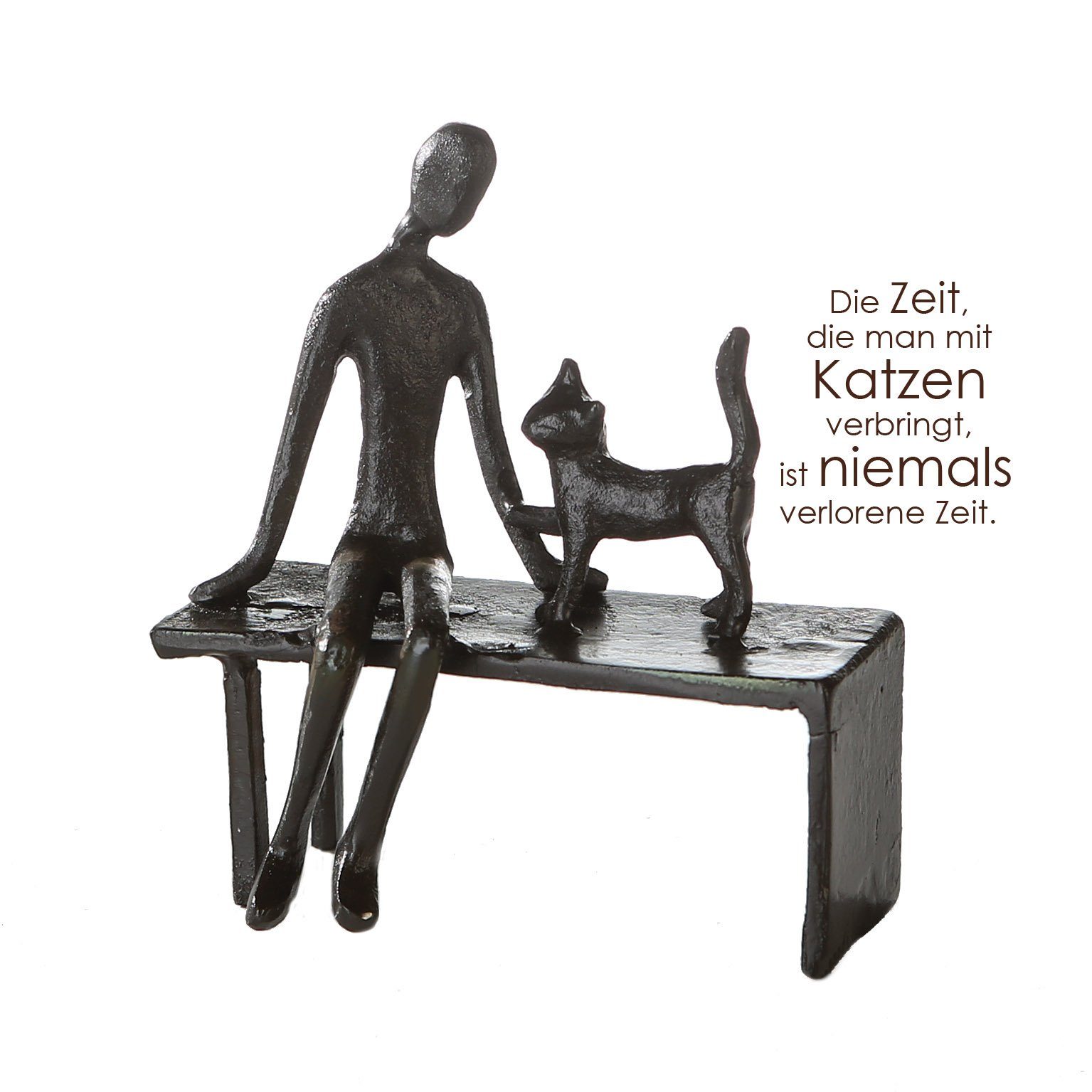 Skulptur ZUWENDUNG Skulptur - braun - Eisen - H. 12cm x B. 11cm - Figur