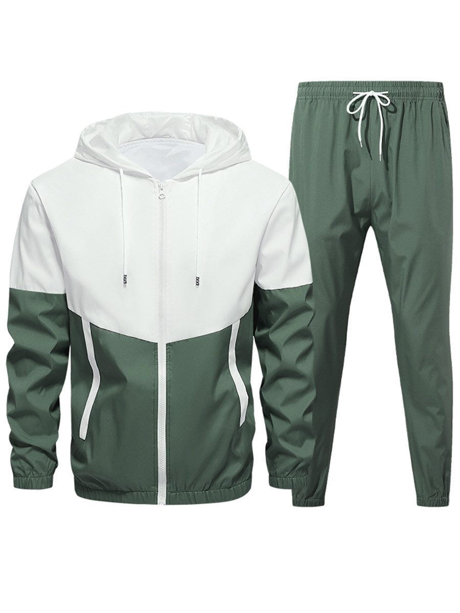 YOUTHUP Sportanzug, Herren Colorblock-Trainingsanzug für Frühling und Herbs günstig online kaufen