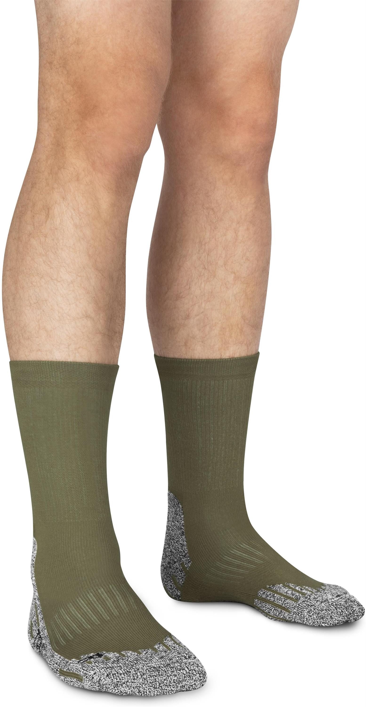 normani Wandersocken 2 Paar Coolmax Trekking-Funktionssocken (Set, 2 Paar) spezielle Polsterung im Fersen- und Ballenbereich