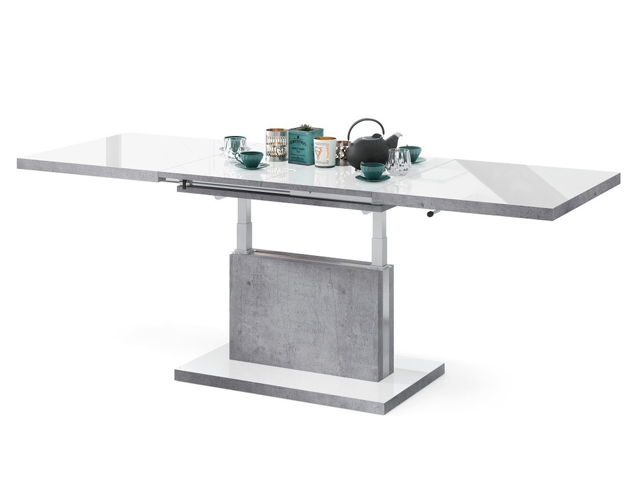 Mazzoni Couchtisch Aston Weiß Hochglanz / günstig online kaufen