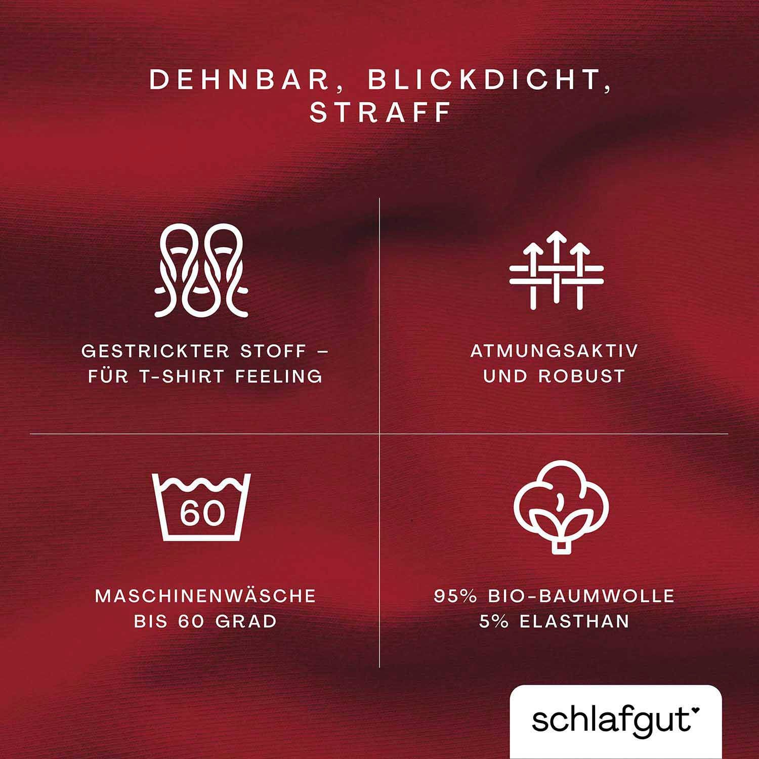 Schlafgut Spannbettlaken PURE Bio-Baumwolle mit Elasthan, 170 g/m², Bettlaken, Spannbetttuch, Jersey, Gummizug: rundum, (1 Stück), PREMIUM Laken für Matratzen b – Bild 3 von 5