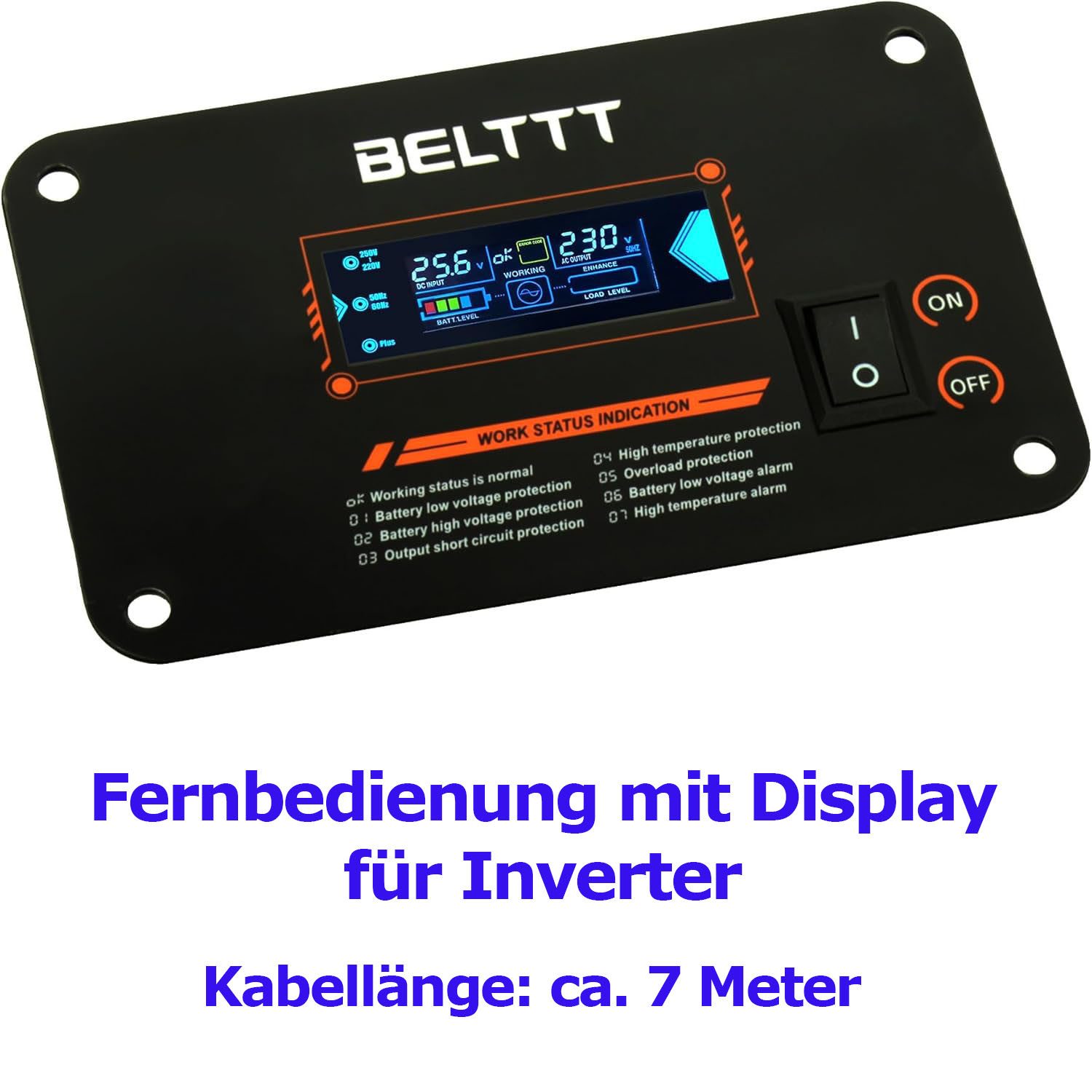 @tec Spannungswandler Reiner Sinus Inverter Wechselrichter 24V auf 230V