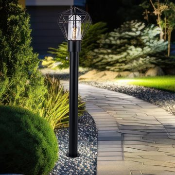 Globo Sockelleuchten, Leuchtmittel nicht inklusive, Außenstehlampe Wegeleuchte Standlampe Edelstahl Gartenlampe H 100 cm