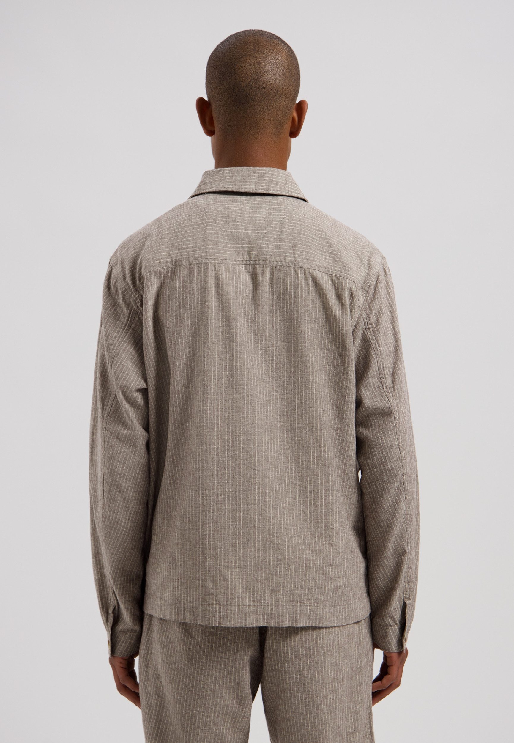 Dstrezzed Allwetterjacke DS_Nix Pinstripe Jacket Grey Brown