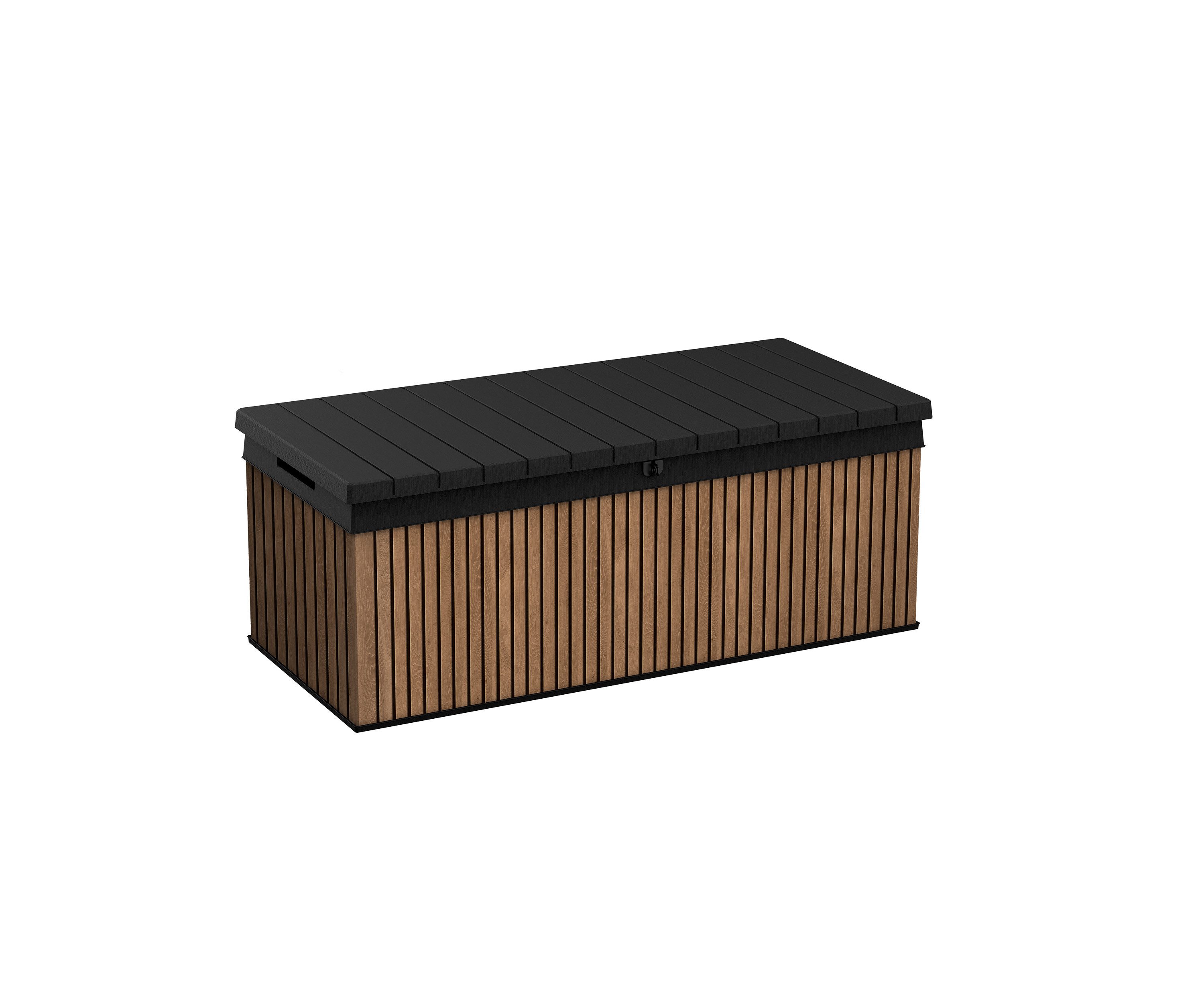Keter Gartenbox Keter Aufbewahrungsbox DARWIN Braun, 380 L, belastbar bis 300 kg, abschließbar