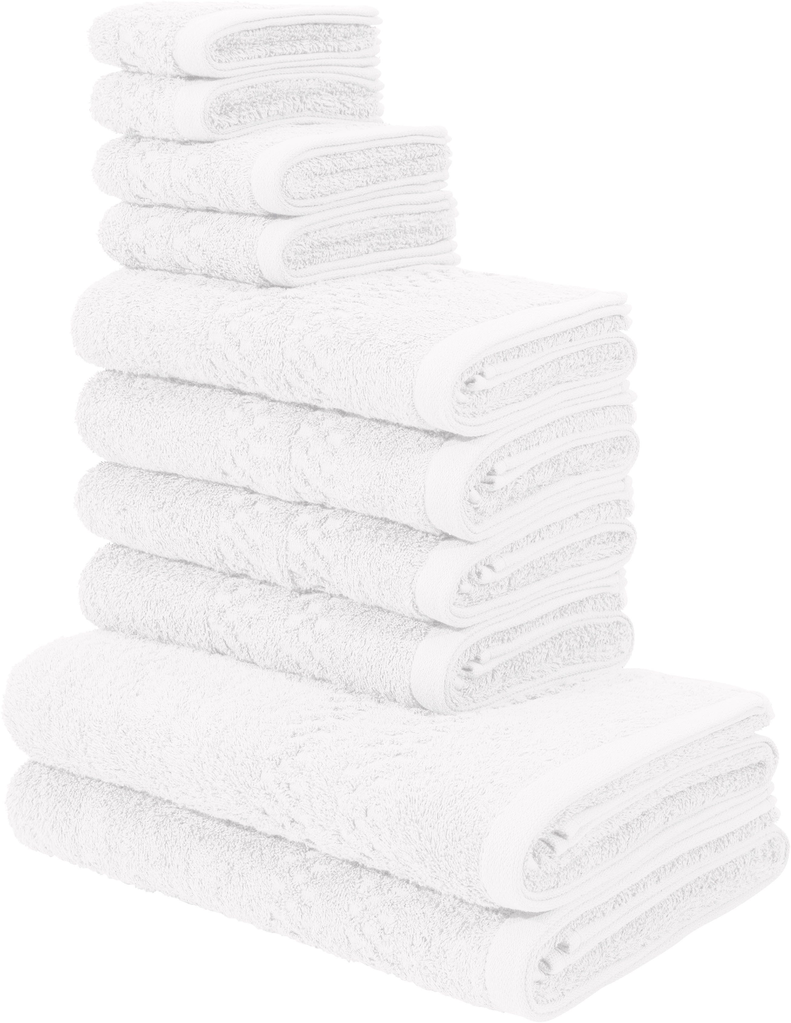 OTTO home Handtuch Set Regona, als 10 tlg Set und Serie, Premium Handtücher, 500 gr/m², Frottier (Set, 10-St), Duschtücher, Handtücher, Gästetücher, Seiftücher, 5 Jahre Garantie