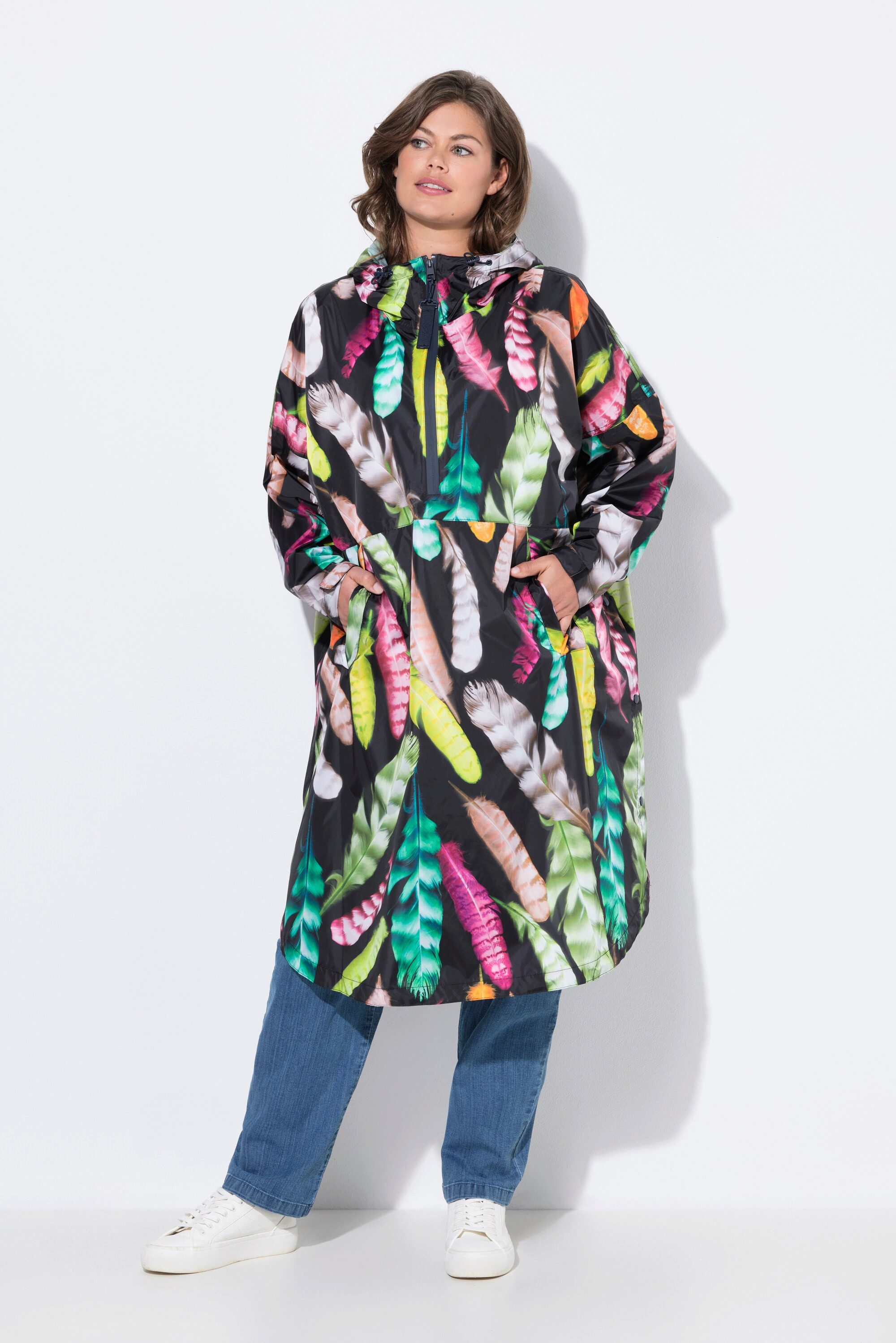 Laurasøn Funktionsjacke Funktions-Regencape Unisex Print Kapuze günstig online kaufen