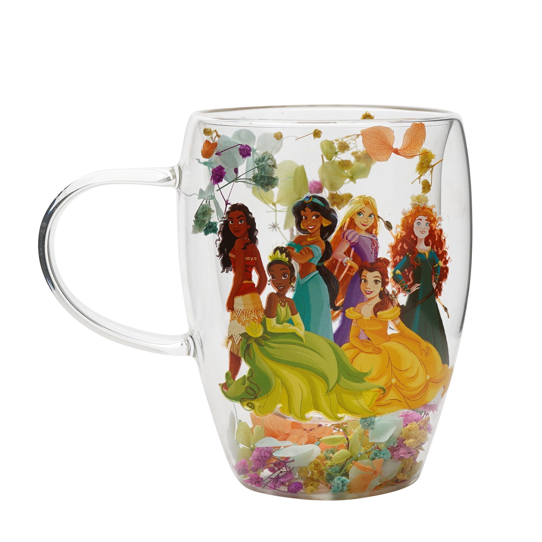 Tasse Prinzessinnen Blumendesign - Teeglas