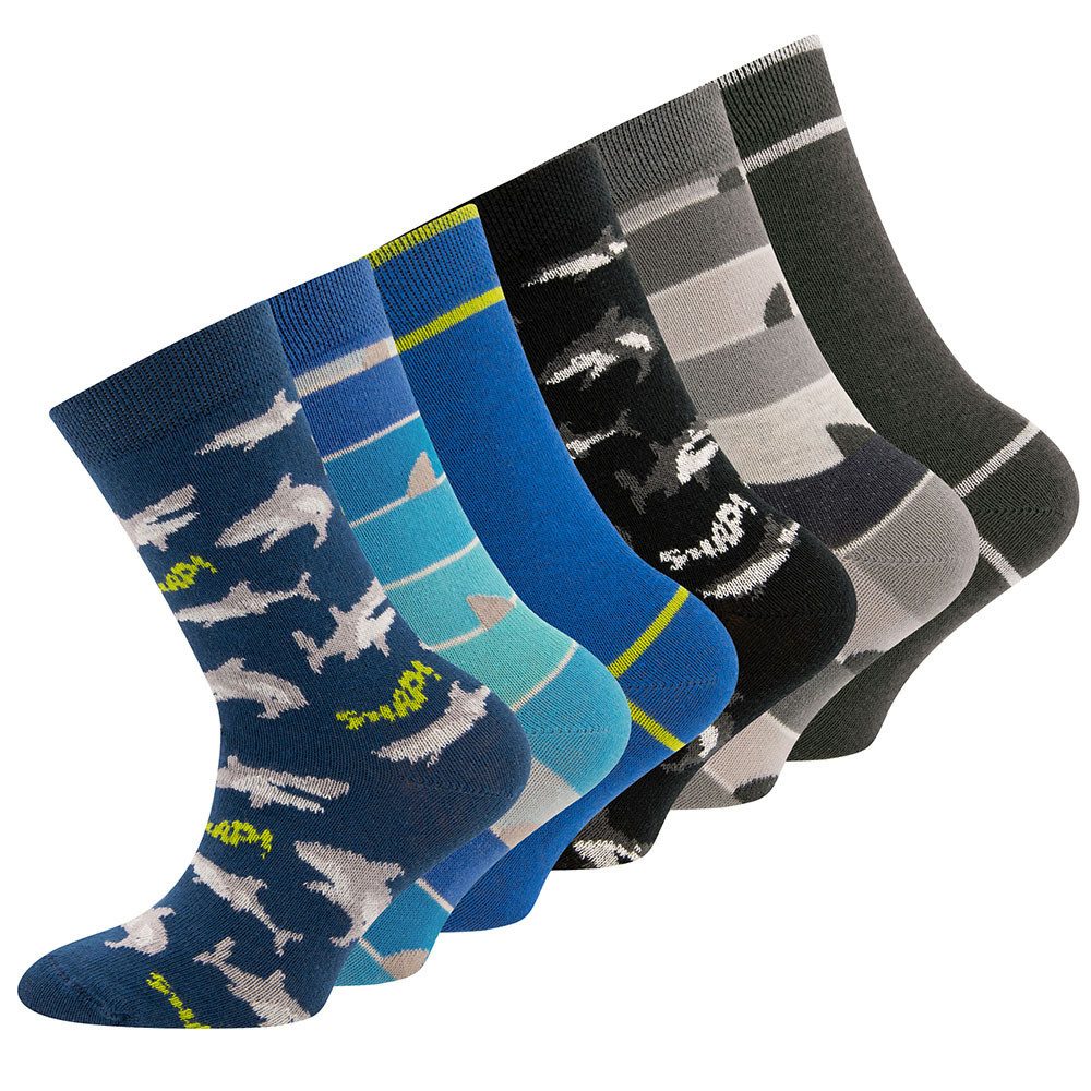 Ewers Kniestrümpfe Kniestrümpfe 6er Pack Hai/Ringel/Uni günstig online kaufen