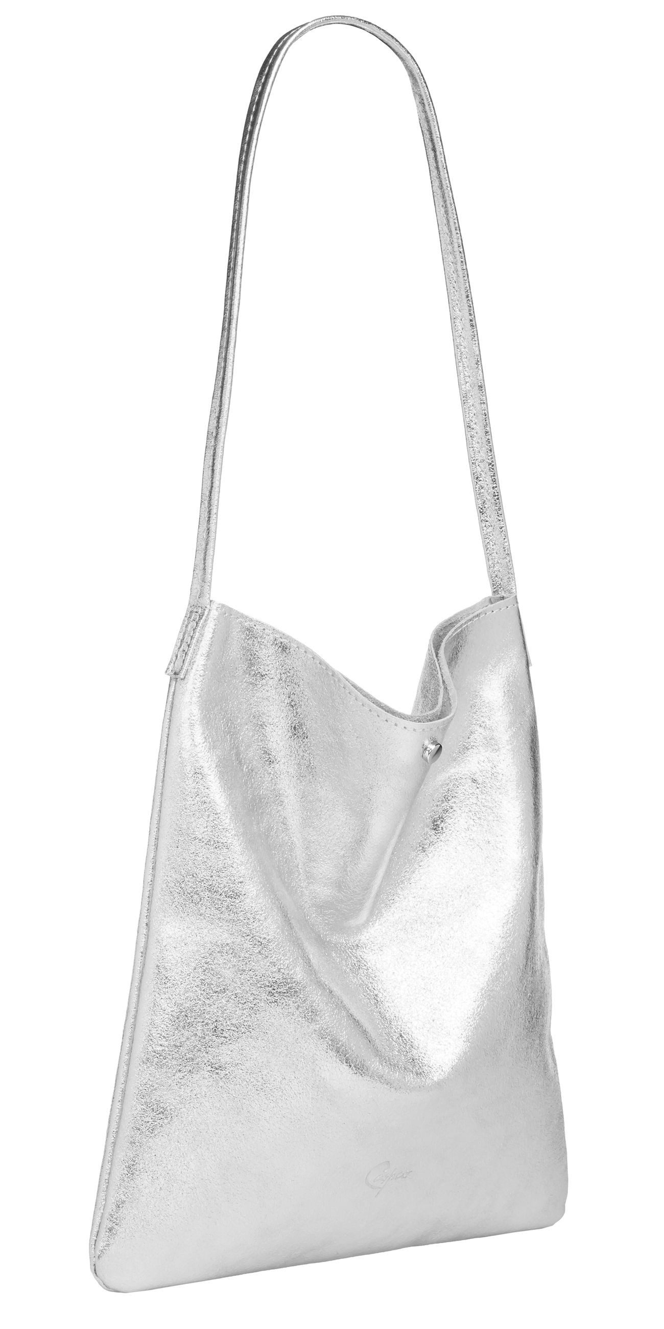 Caspar Schultertasche Mittelgroßer Leder Shopper Damen Tasche - CLASSIC LIN günstig online kaufen