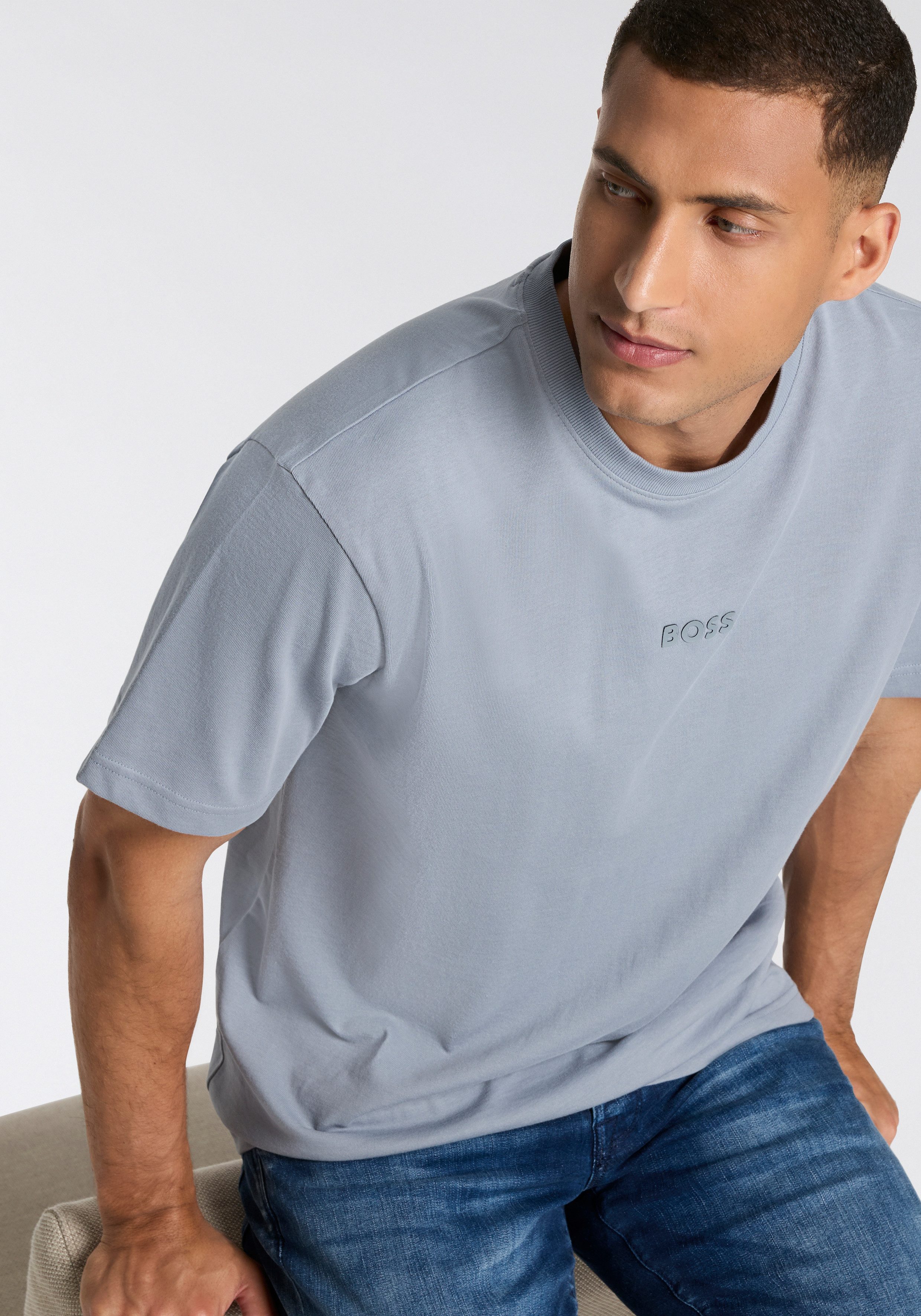 BOSS GREEN T-Shirt Tee mit Rundhalsausschnitt günstig online kaufen