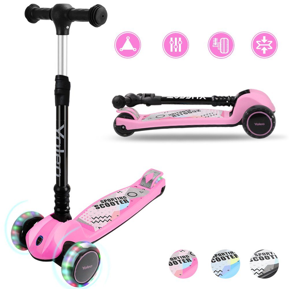 BremToy Scooter Faltbarer Kinderoller Kinderscooter Dreiradscooter ab 3 Jahre