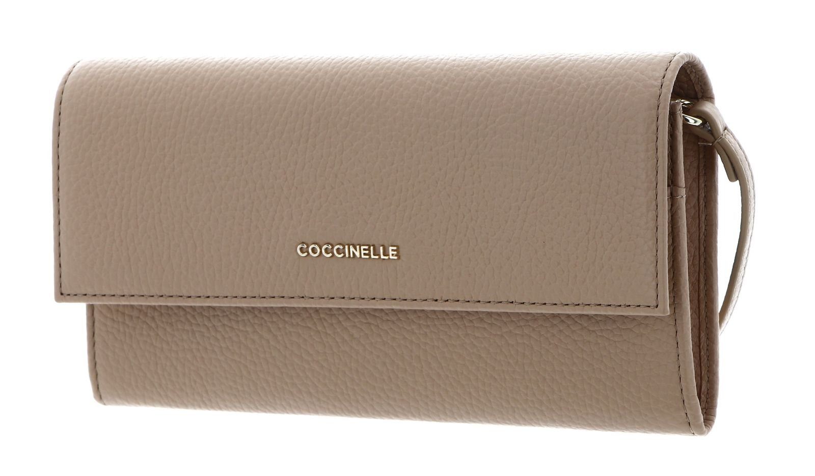 COCCINELLE Geldbörse Metallic Soft, aus echtem Rindsleder