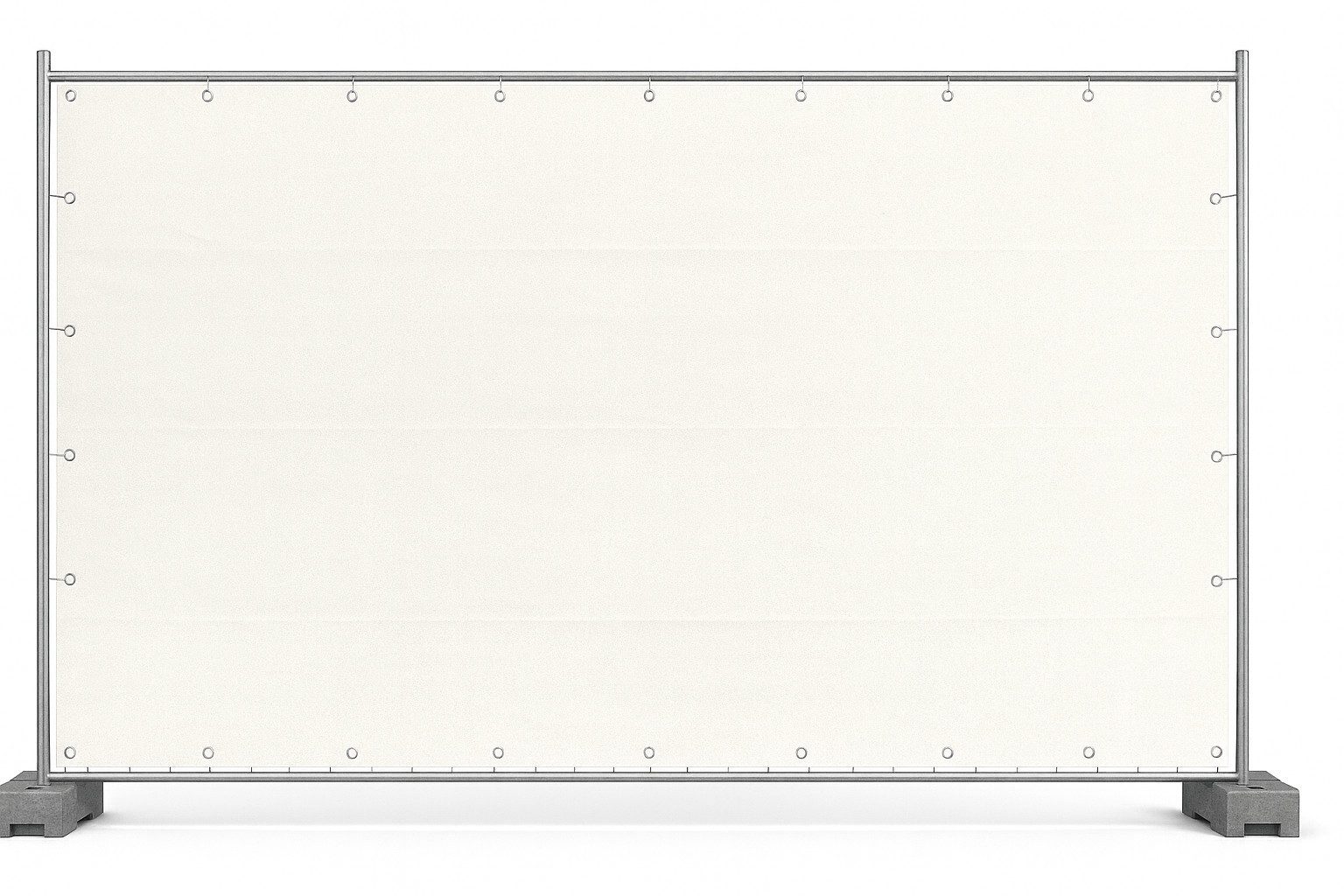 EraGreen Sichtschutzelement Bauzaunplane Sichtschutz-Plane PE-Gewebe mit Ösen Abdeckplane, (1,76m x 3,41m, weiß)
