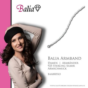 Balia Silberarmband Balia Armband für Damen mattiert (Armband), Damen Armband (Welle) ca. 18,5cm, 925 Sterling Silber, Farbe: silber