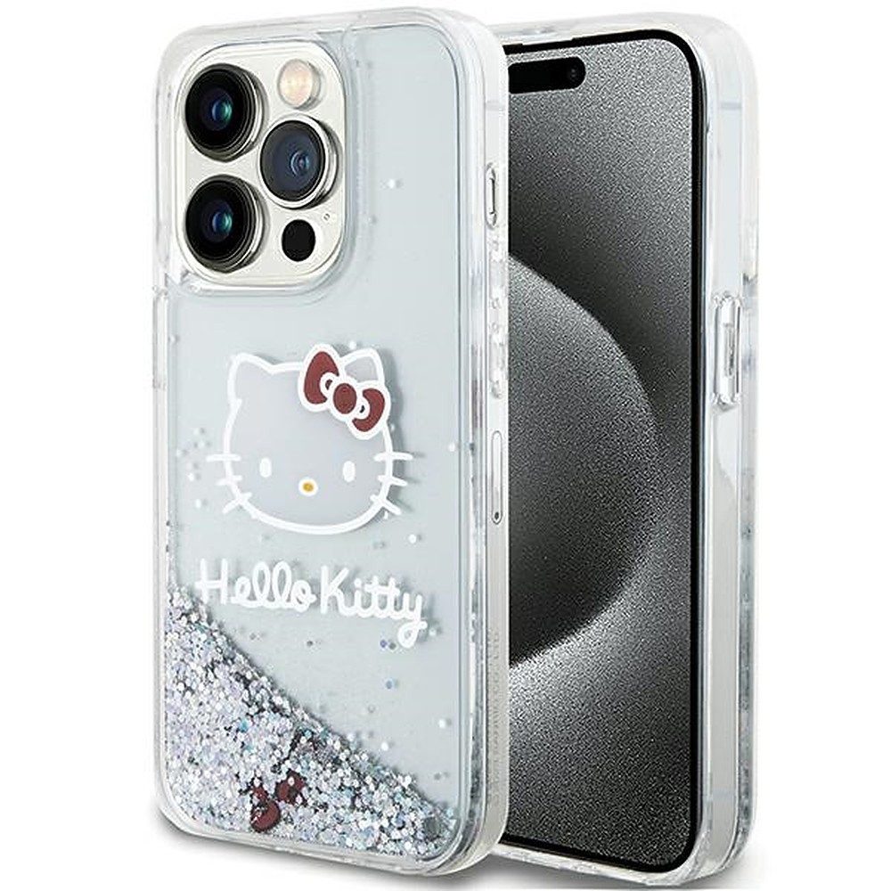 Hello Kitty Handyhülle Glitzerhülle Schutzschale Smartphonehülle 6,7 Zoll, Flüssiger Glitzer, Hello Kitty Motiv, Kratzschutz