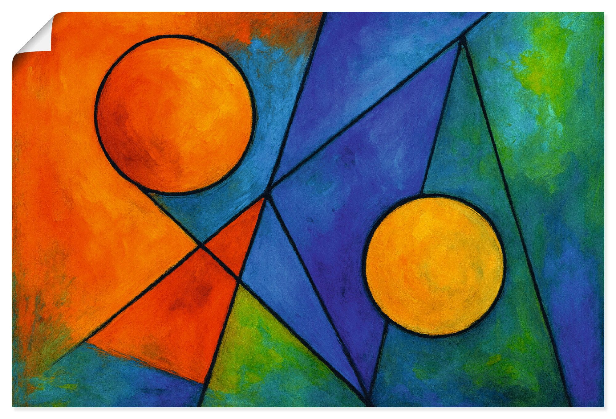 Artland Wandbild Farbkomposition im Gleichgewicht, Muster (1 St), als Alubild, Leinwandbild, Poster, Wandaufkleber in verschied. Größen