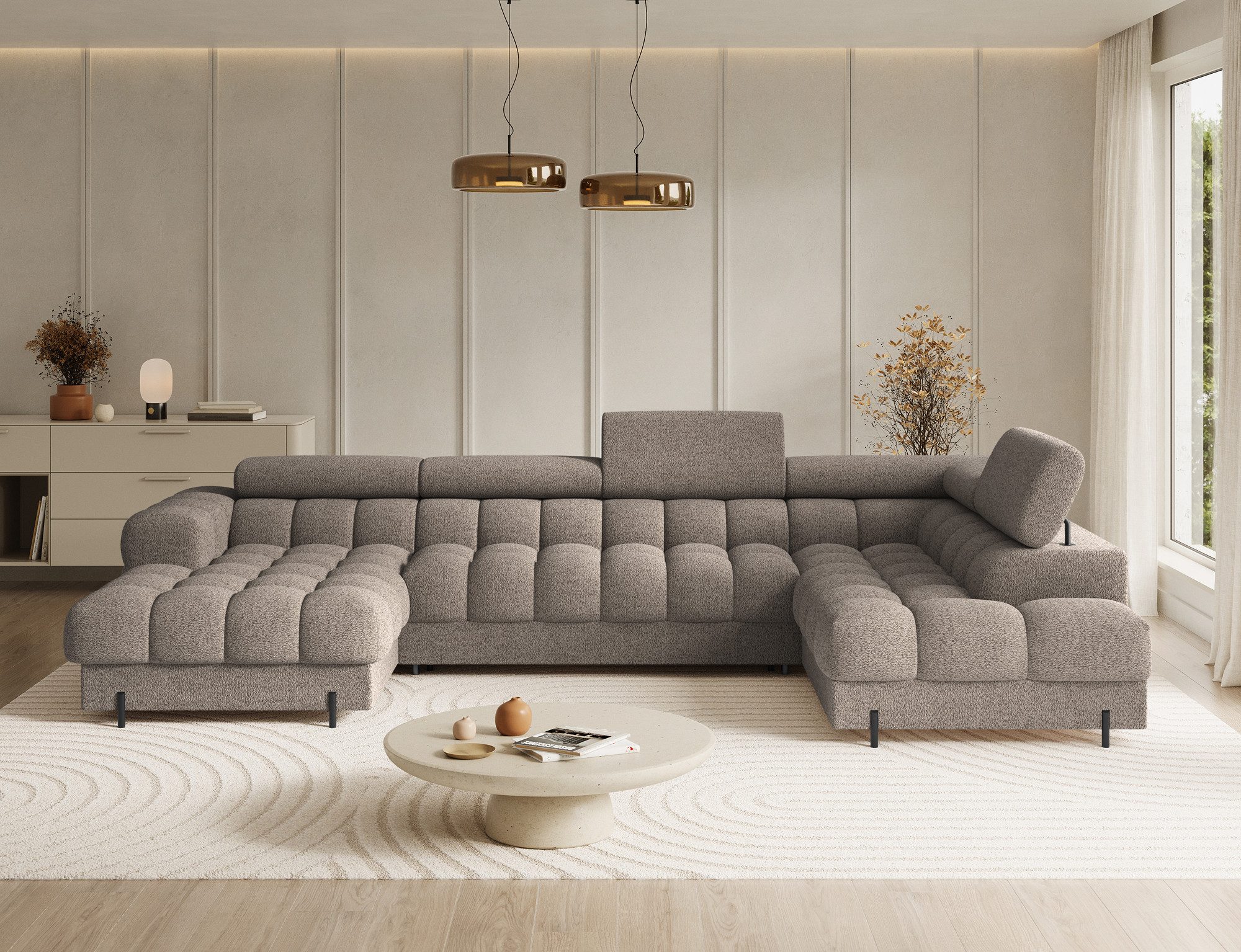 MOEBLO Ecksofa Vinca, Modernes U-Form Sofa günstig online kaufen