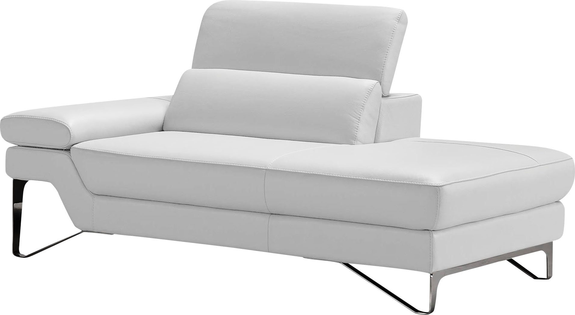 Egoitaliano Ottomane Princess, elegantes Designsofa mit erstklassigem Sitzkomfort, inkl. verstellbarem Kopfteil und edle Designmetallfüße
