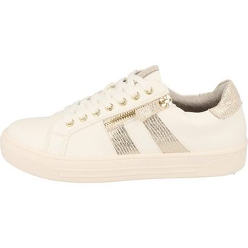 Jane Klain Damen Schuhe Halbschuhe Sneaker 236-003 Weiß/Gold Schnürschuh