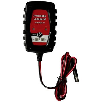 IWH Batterieladegerät für Auto & Motorrad 1A, 6/12 Autobatterie-Ladegerät (Ladeüberwachung, verschiedene Ladeprogramme)