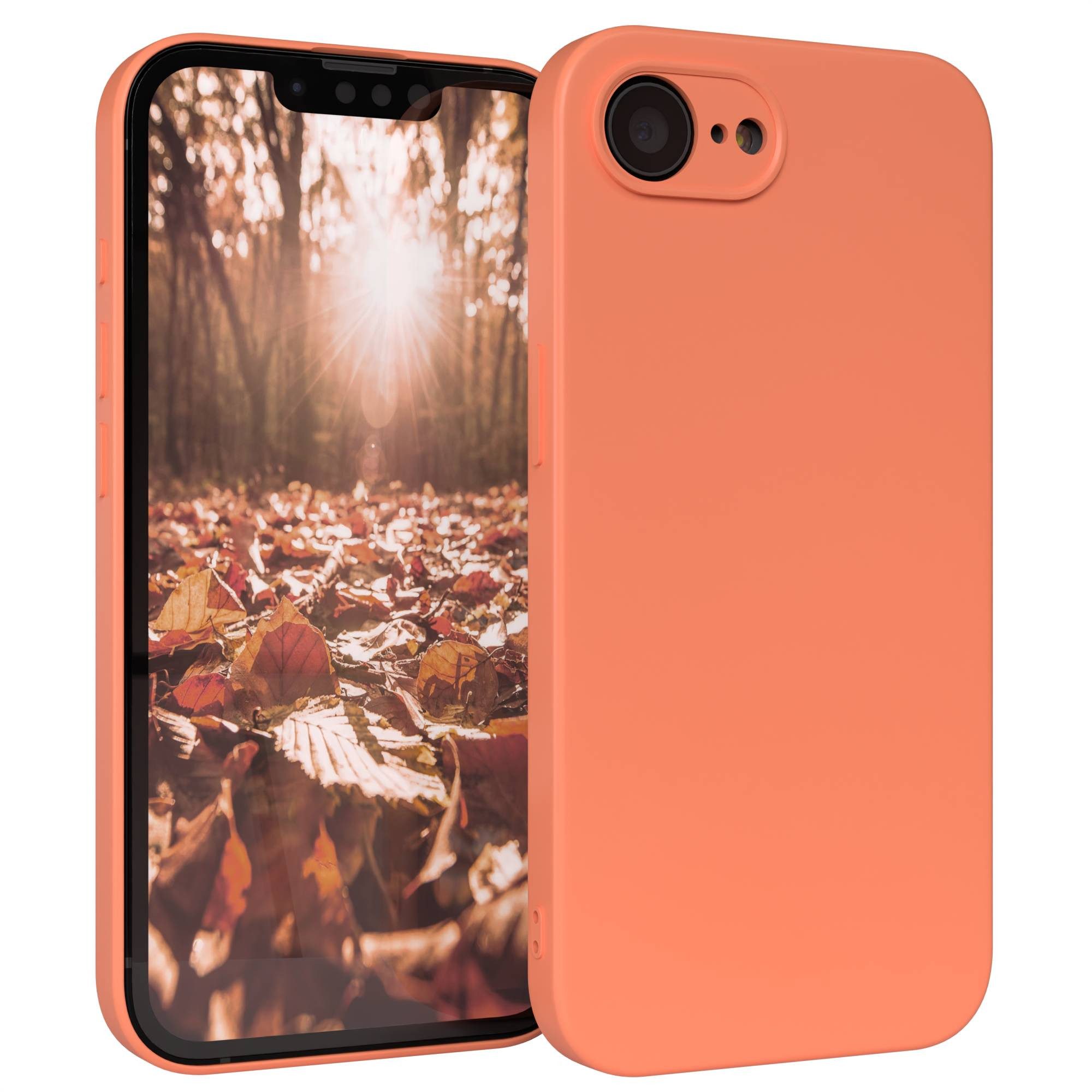 EAZY CASE Handyhülle TPU Hülle mit/-ohne MagSafe Apple iPhone 16e 6,1 Zoll, Schutzhülle mit Kameraschutz Telefonhülle elastisch Bumper tpu Orange