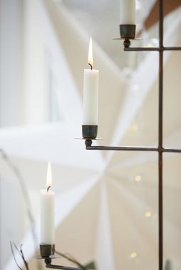 Ib Laursen Kerzenhalter Kerzenständer für 6 Kerzen mit Herz Metall Messingfarben H 73cm