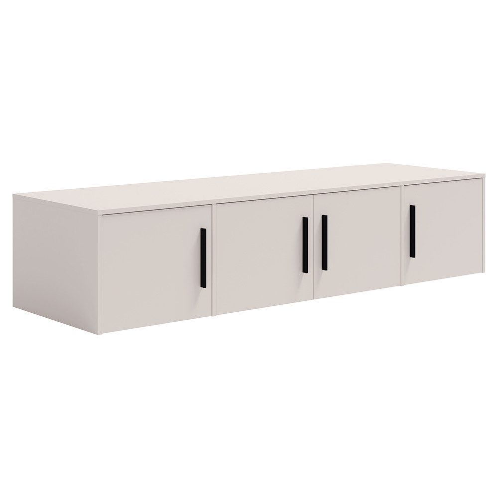 Lomadox Aufsatzschrank MOLLERUSA-132 für Kleiderschrank 197,6 cm breit, 4-türig, kaschmir