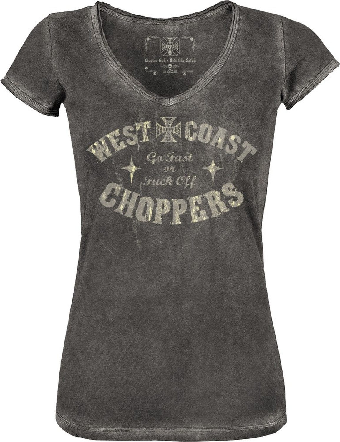 West Coast Choppers T-Shirt Go Fast V Neck
