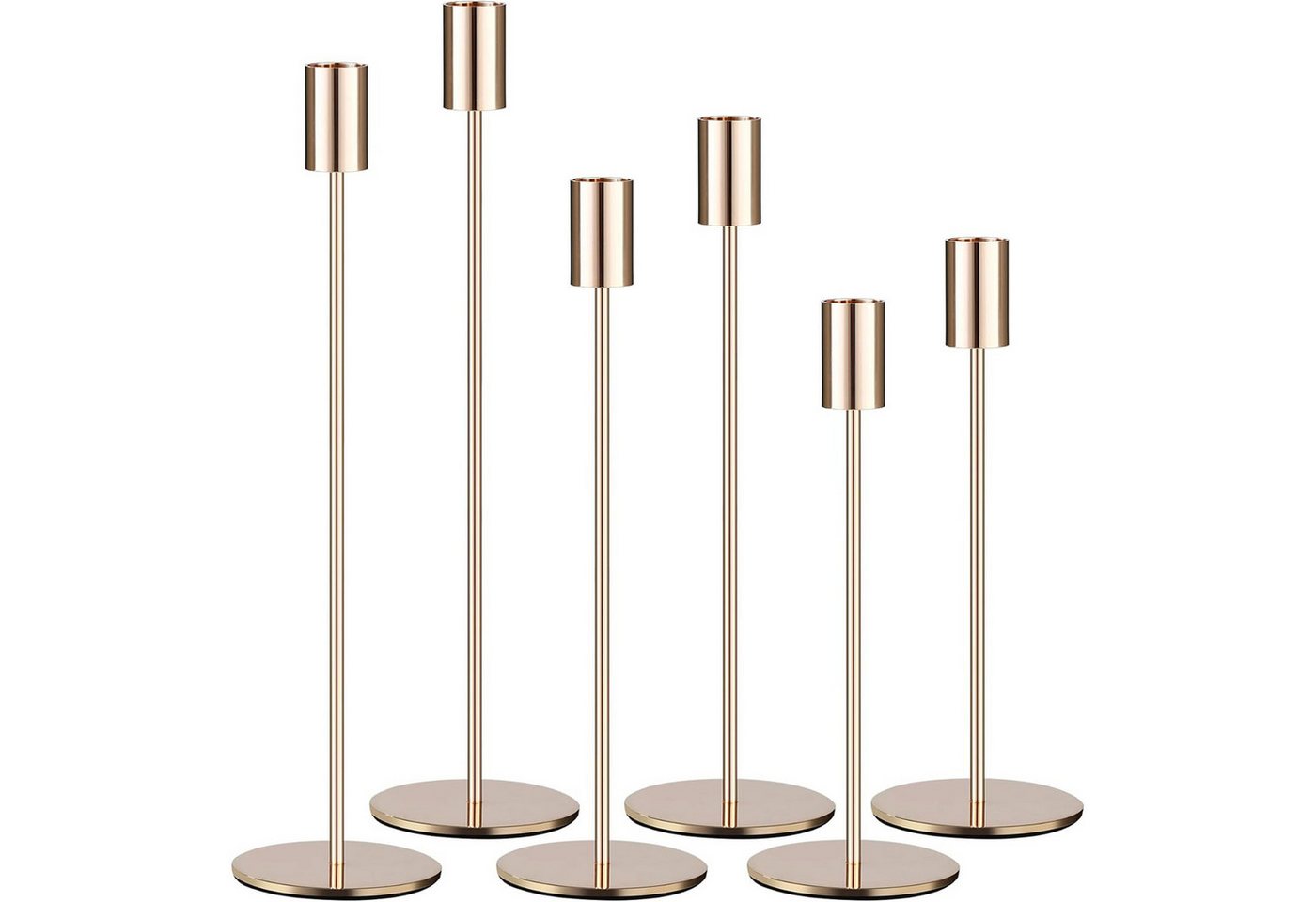 AIMAX Tischkerzenhalter Kerzenhalter 6er-Set Kerzenhalter, Kerzenständer, Metall, (Set, 6 St., 6x Kerzenständer), Metall Kerzenhalter, …